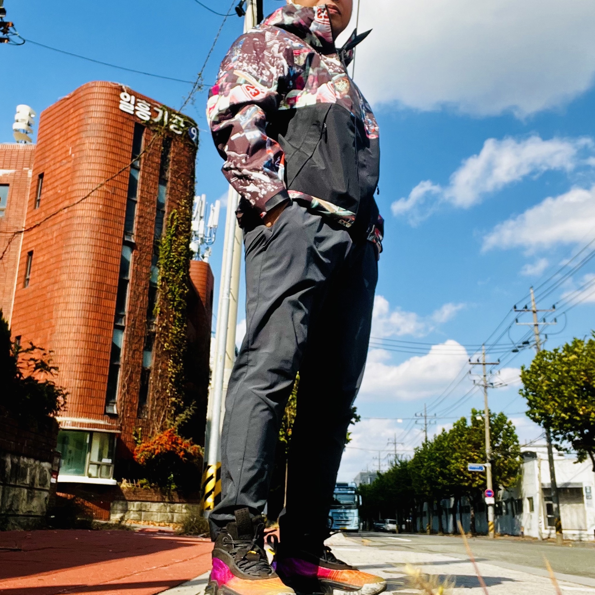 Jordan Flight  Heritage Jacket Black 착용 스타일