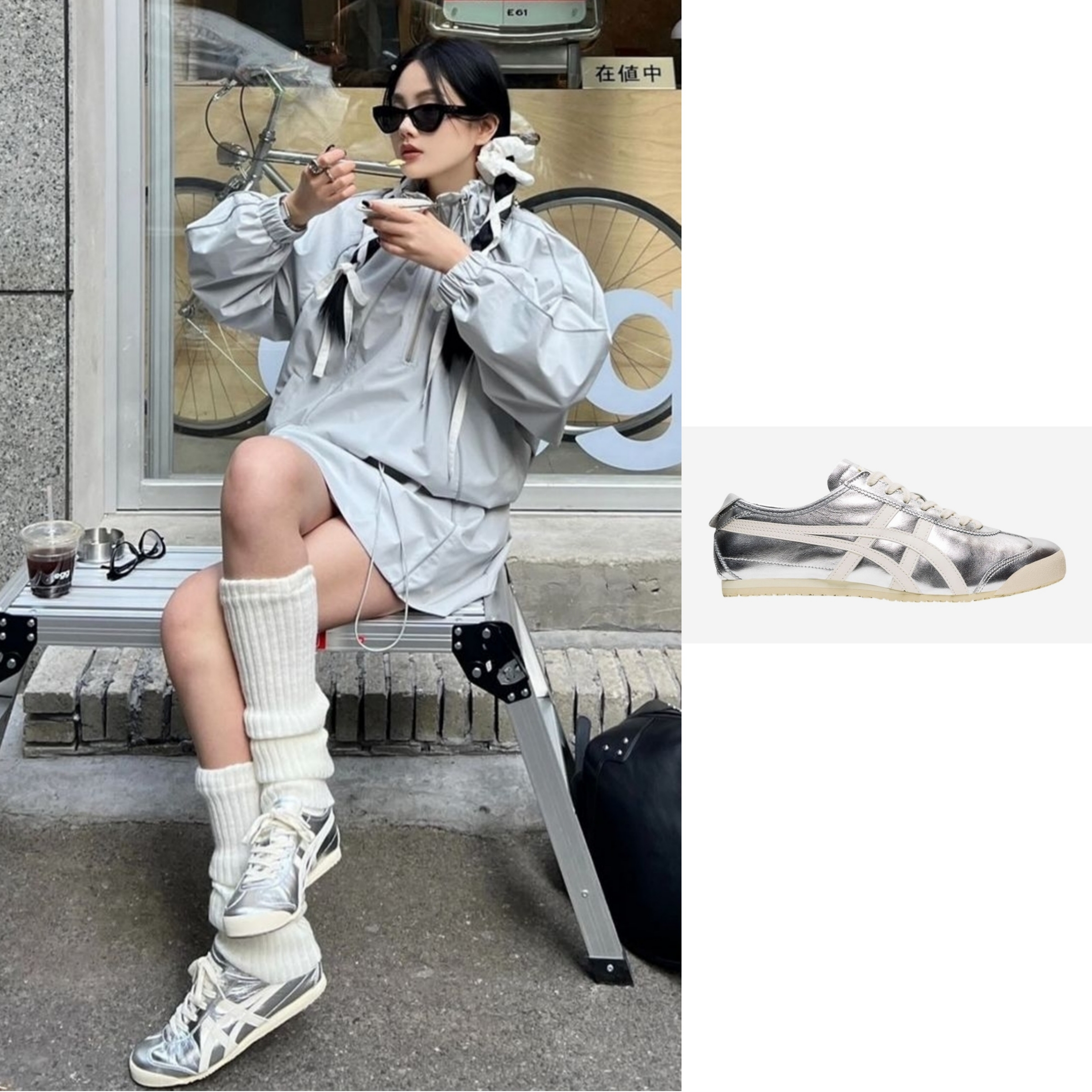 Onitsuka Tiger Mexico 66 White Silver ์ฐฉ์ฉ ์คํ์ผ