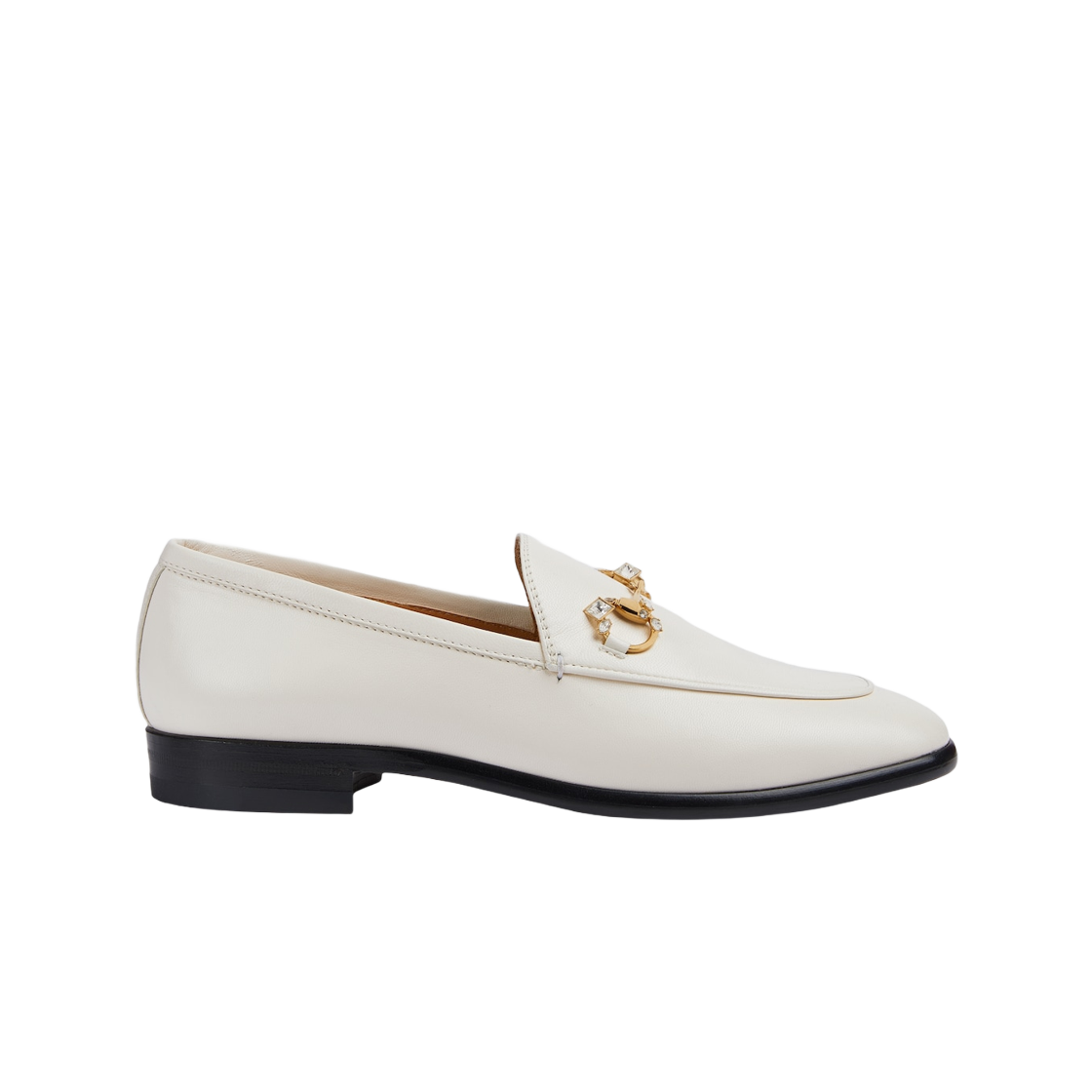 (W) 구찌 조던 로퍼 오프 화이트 레더((W) Gucci Jordaan Loafer Off White Leather) - 1