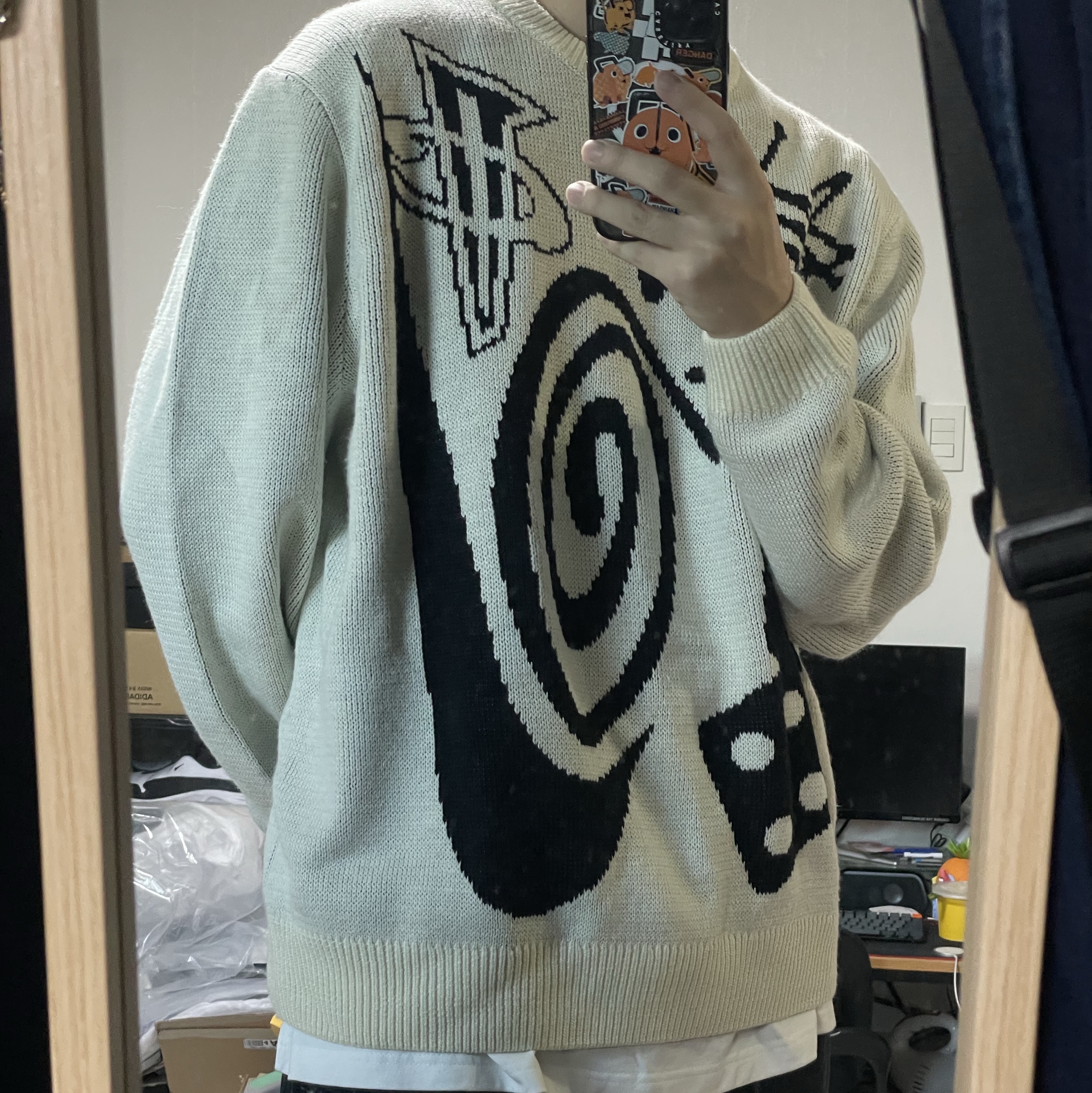 Nike x Stussy NRG LS Knit Sweater Fossil (DR2893-238) 착용 스타일