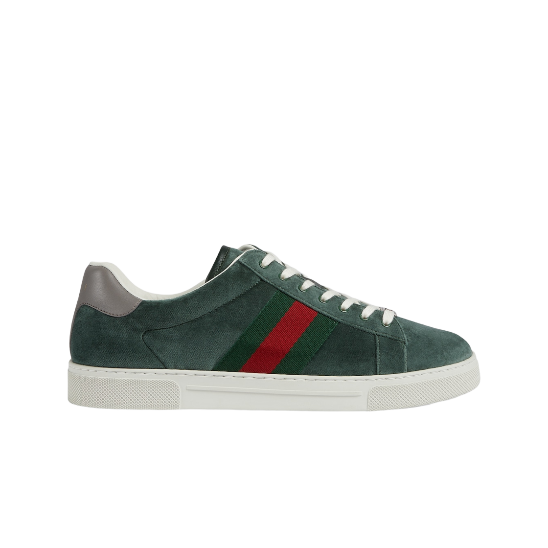 구찌 에이스 스니커즈 스퀘어 웹 그린 벨벳(Gucci Ace Sneakers with Web Green Velvet) - 1