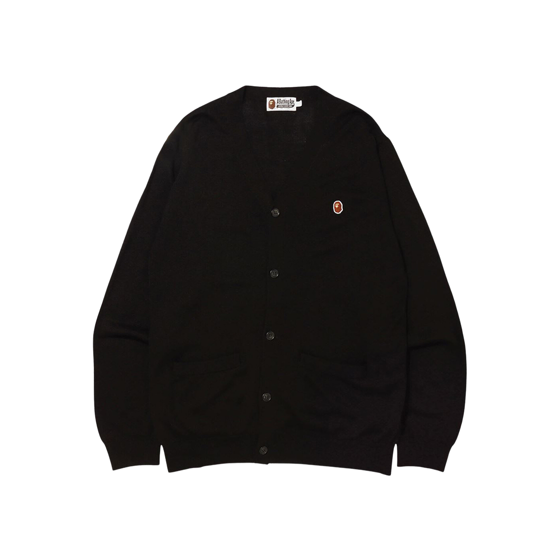 BAPE Ape Head Knit Cardigan Black 상세 이미지 1