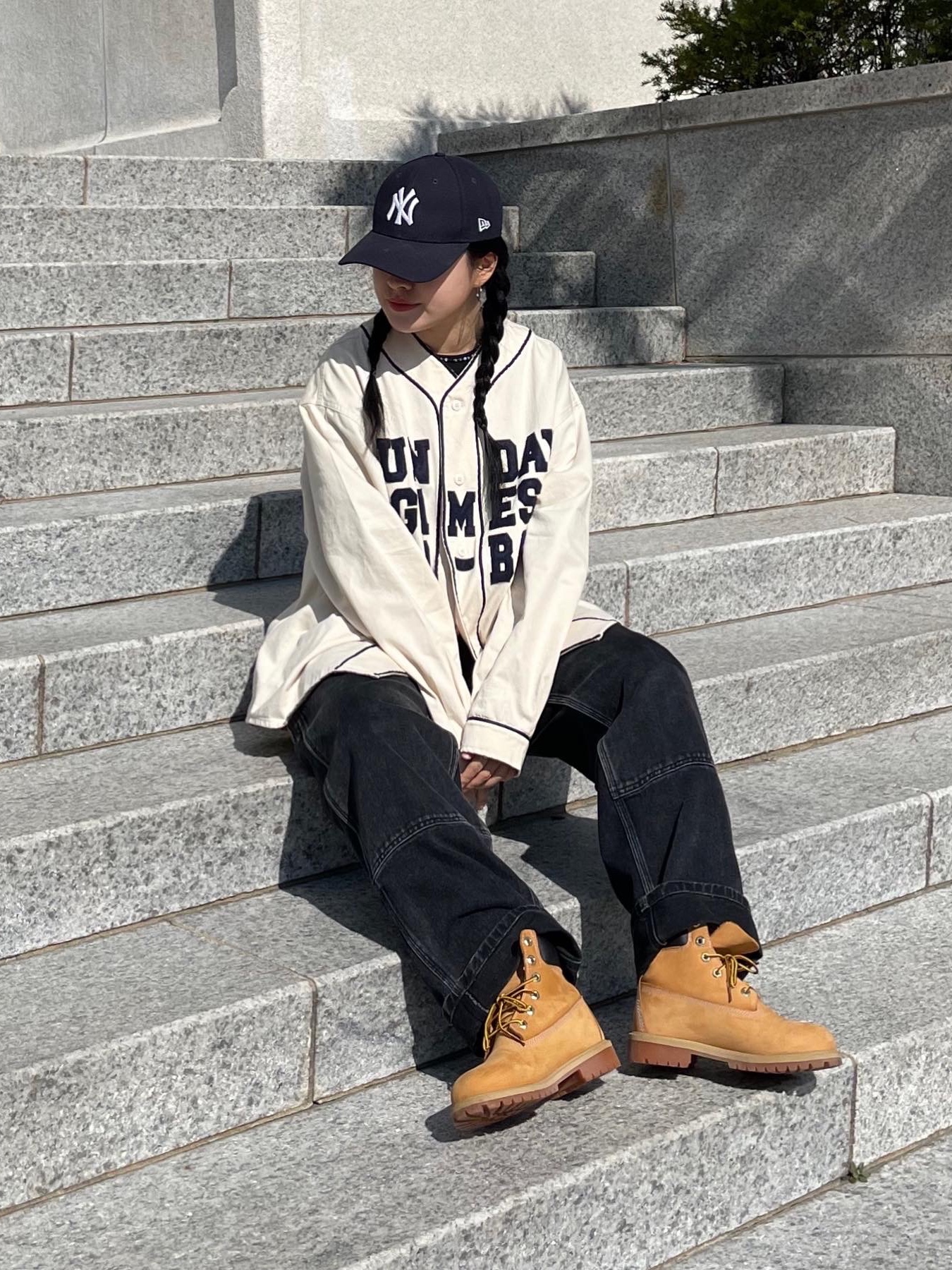 Timberland Premium 6 inch Waterproof Boot Wheat Nubuck - Wide 착용 스타일 - 2