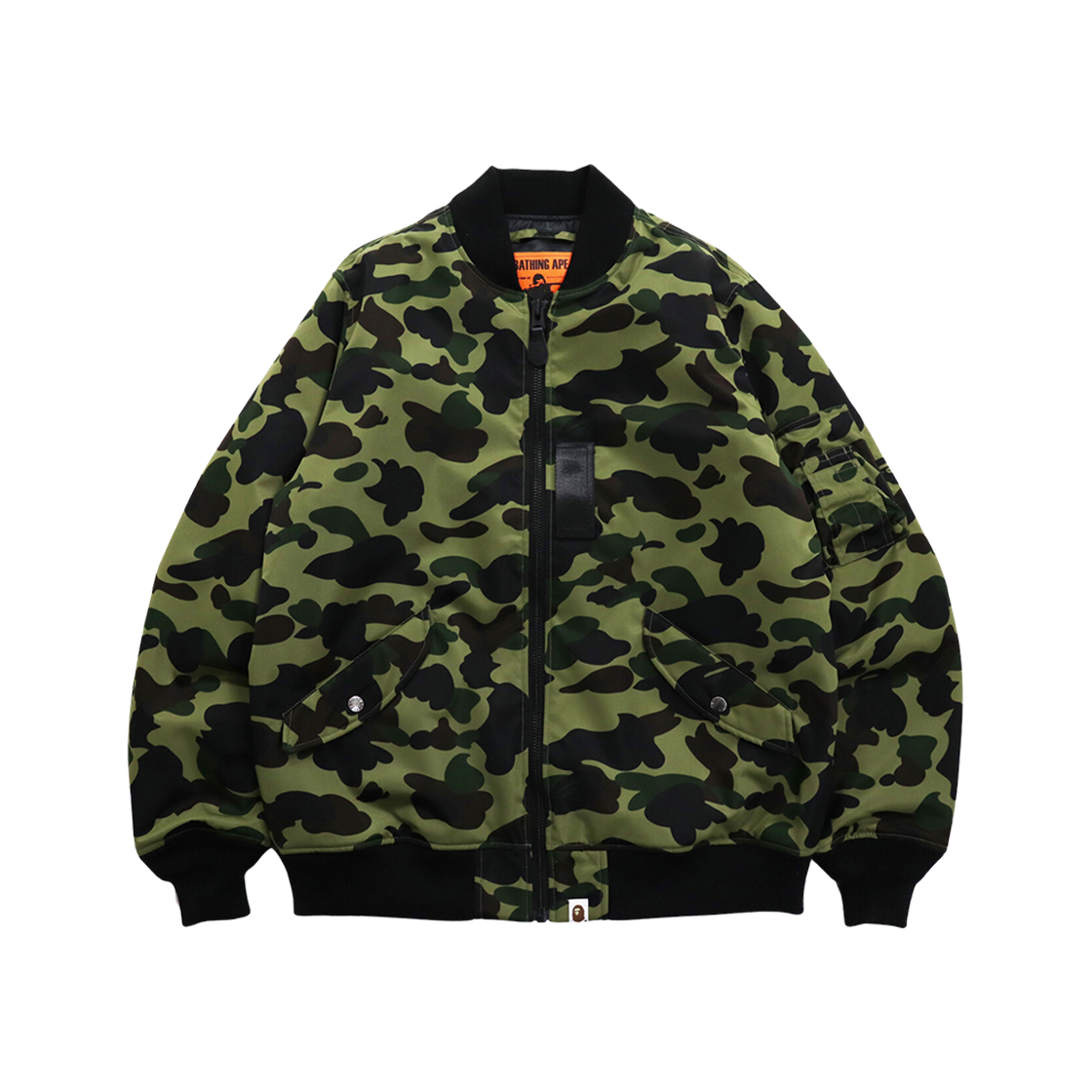 BAPE 1st Camo Nylon Twill MA-1 Jacket Army Green 상세 이미지 1