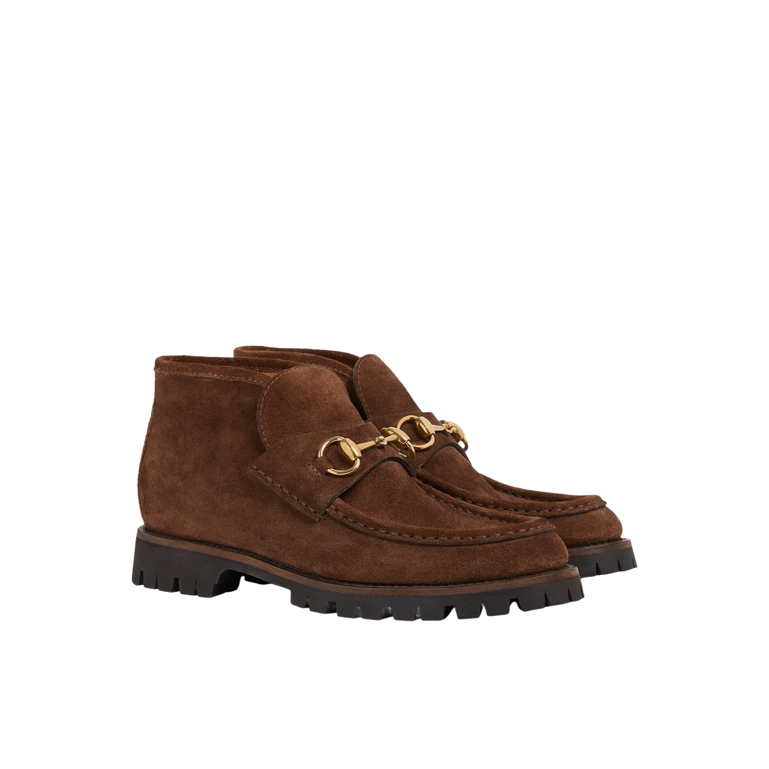 (W) 구찌 홀스빗 앵클 부츠 브라운 스웨이드((W) Gucci Horsebit Ankle Boot Brown Suede) - 2