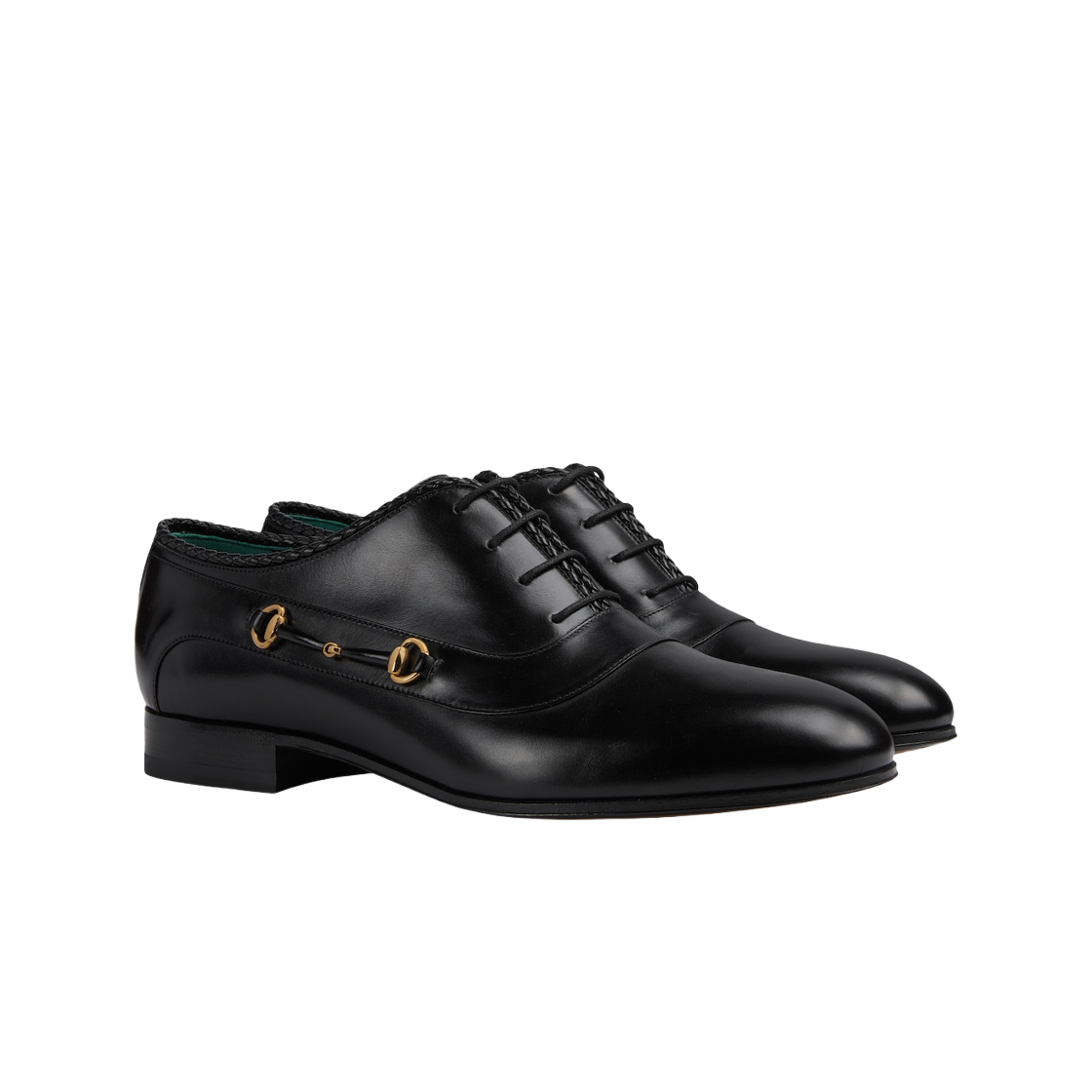 Gucci Lace-Up Shoe with Horsebit Black Leather 상세 이미지 2