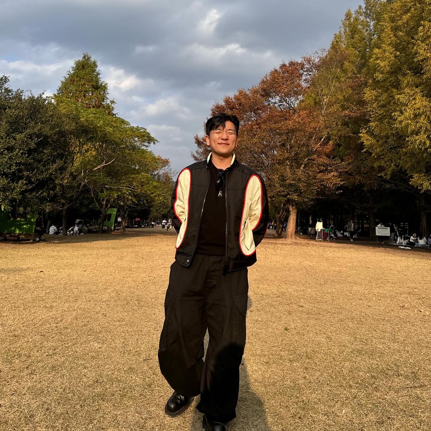 Diesel J-Blink Biker Jacket in Colour-Block Nylon Black White, Supreme x The North Face Expedition Backpack Black - 18FW 착용 스타일 - 2