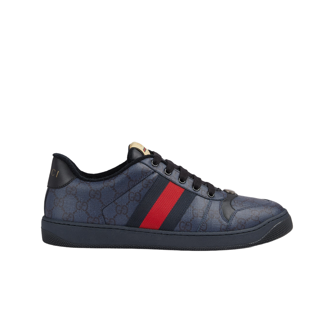 763525-FACMI-8443 Gucci Screener Sneaker Blue Dark Blue GG Supreme