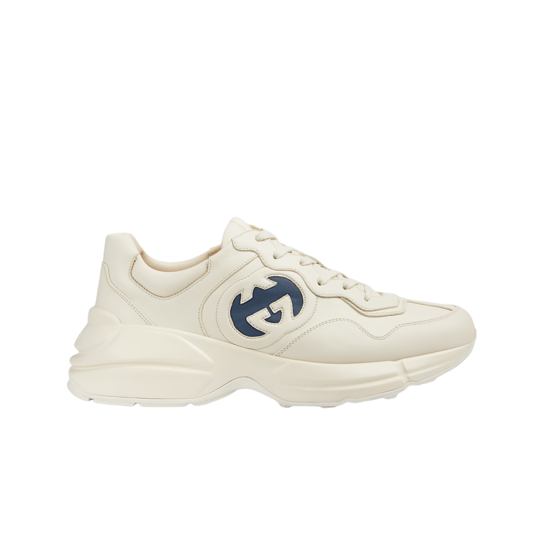 구찌 인터로킹 G 라이톤 스니커즈 아이보리 레더(Gucci Interlocking G Rhyton Sneaker Ivory Leather)