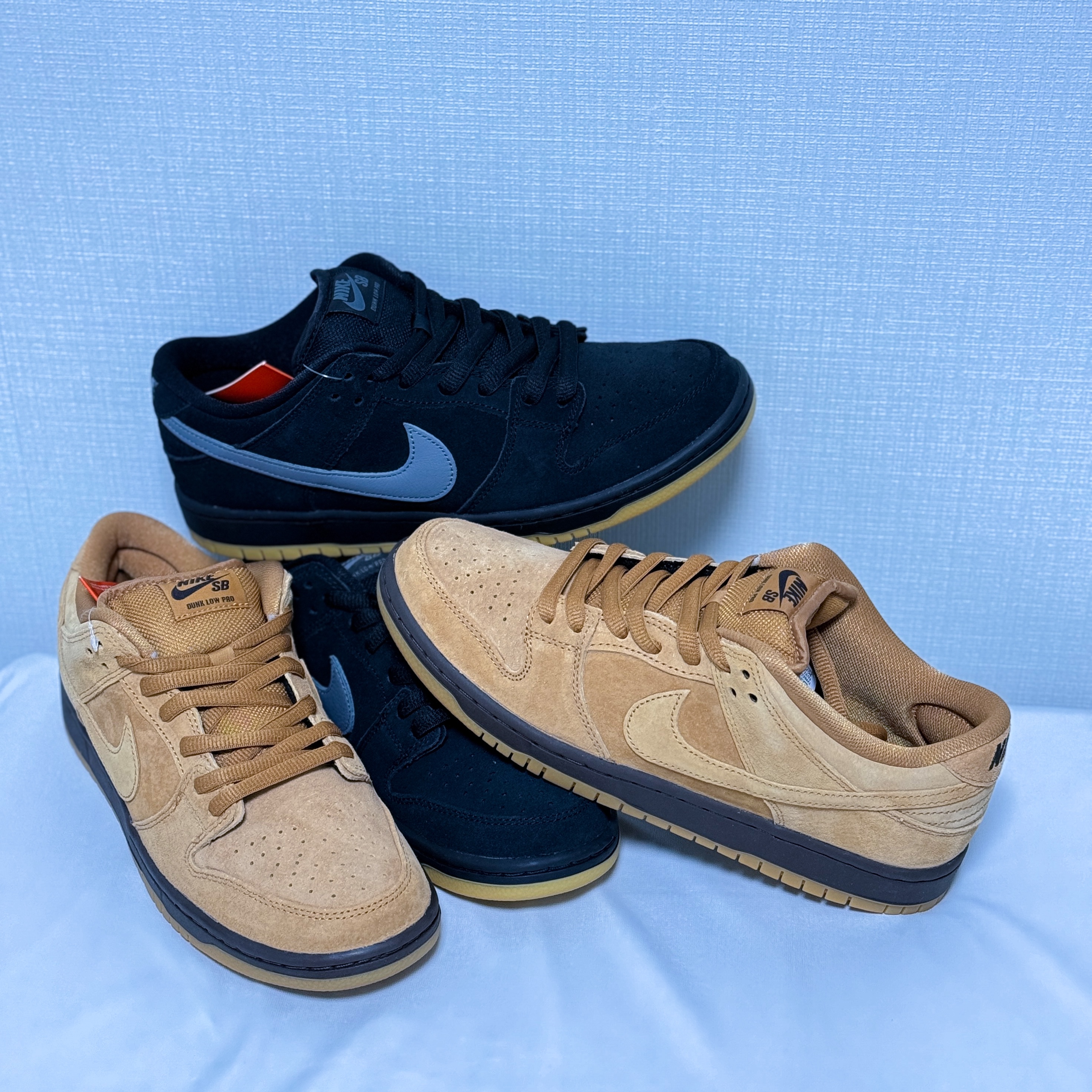 Nike SB Dunk Low Pro Wheat 2023, Nike SB Dunk Low Pro Black Cool Grey 착용 스타일