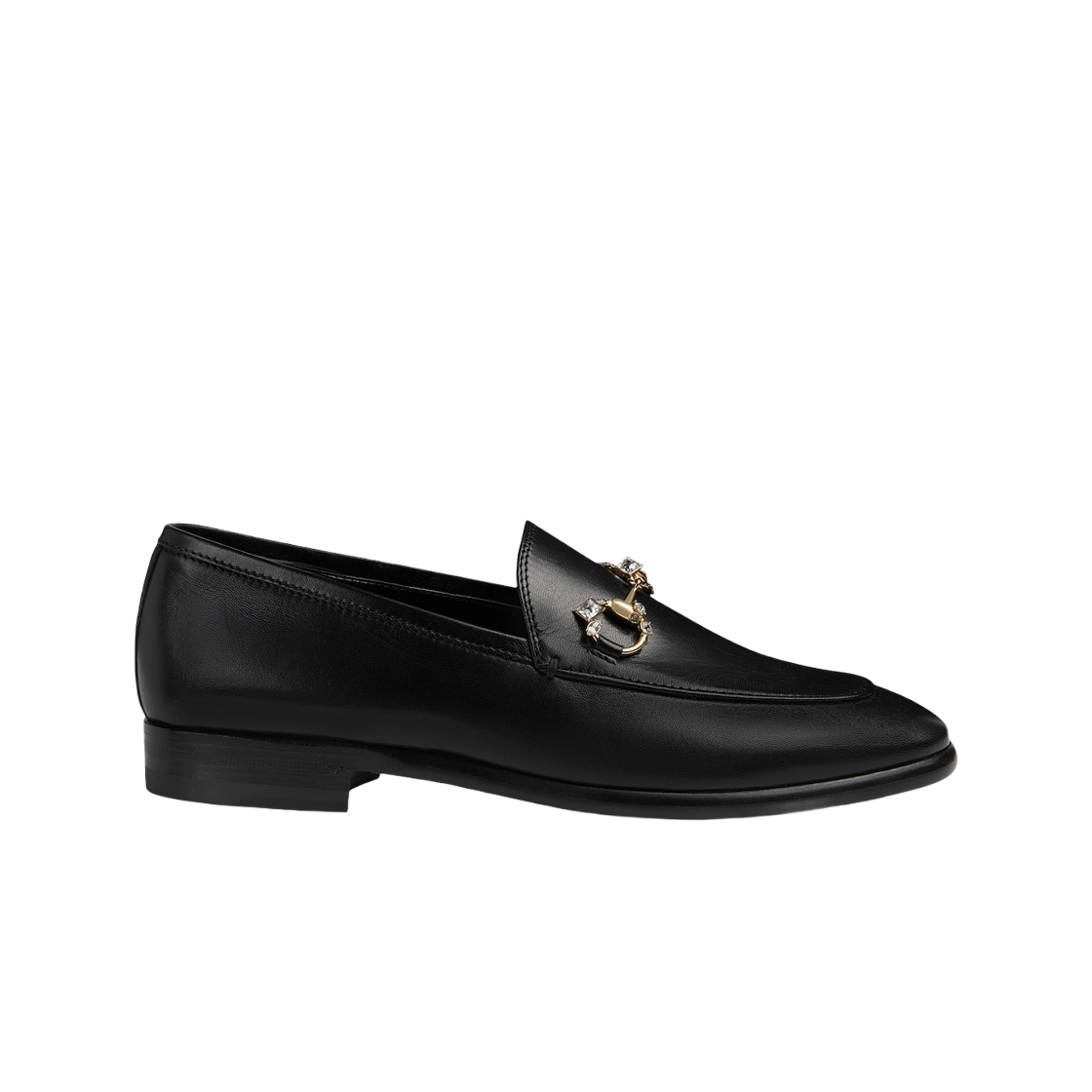 (W) 구찌 조던 로퍼 블랙 레더((W) Gucci Jordaan Loafer Black Leather) - 1