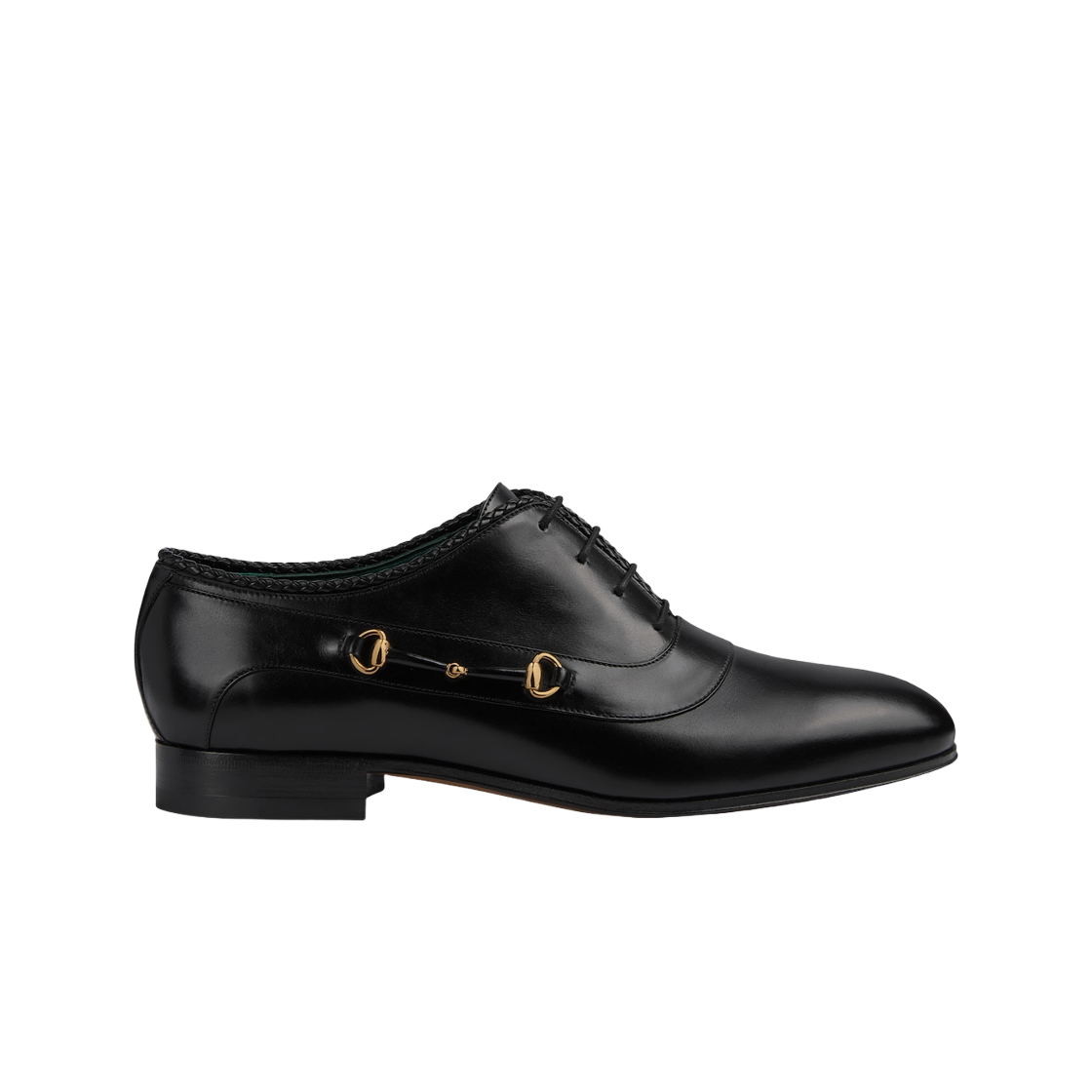 Gucci Lace-Up Shoe with Horsebit Black Leather 상세 이미지 1