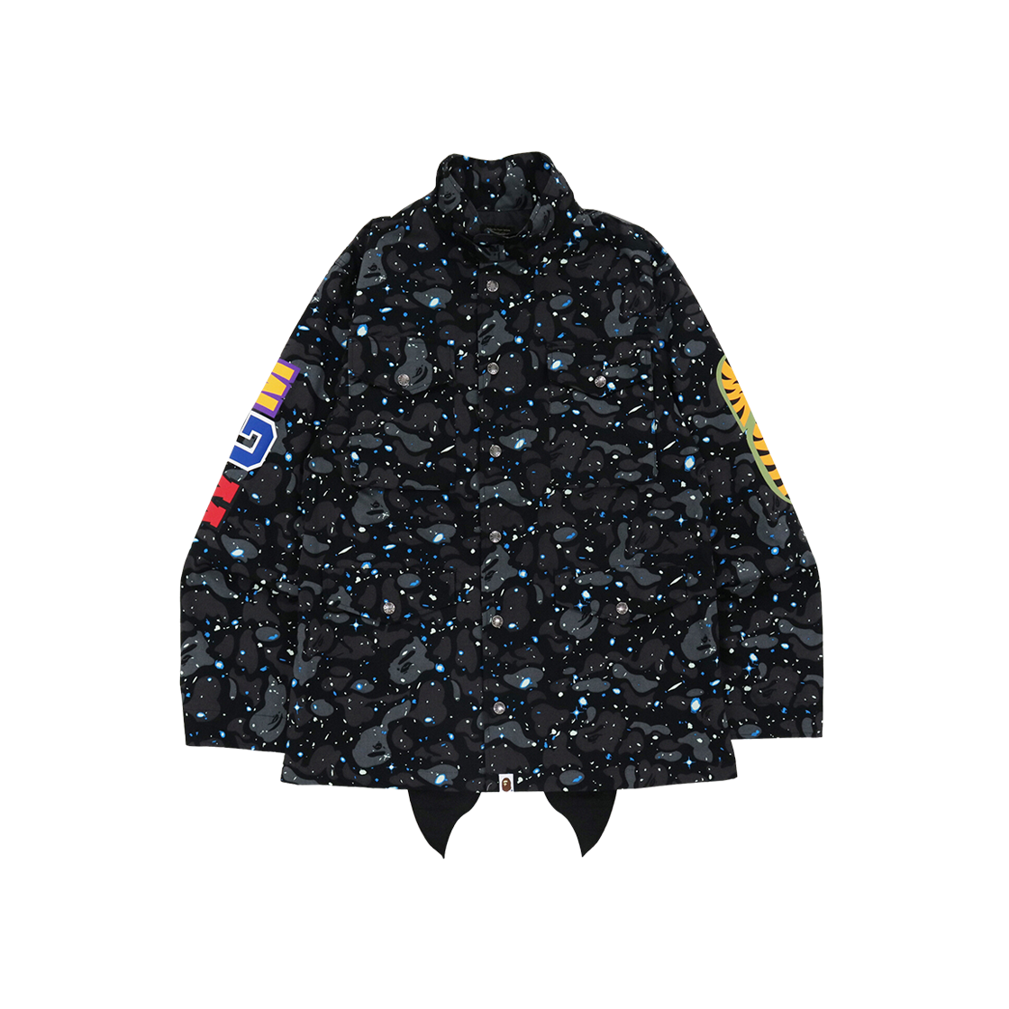 BAPE Space Camo Shark M-65 Jacket Black 상세 이미지 1