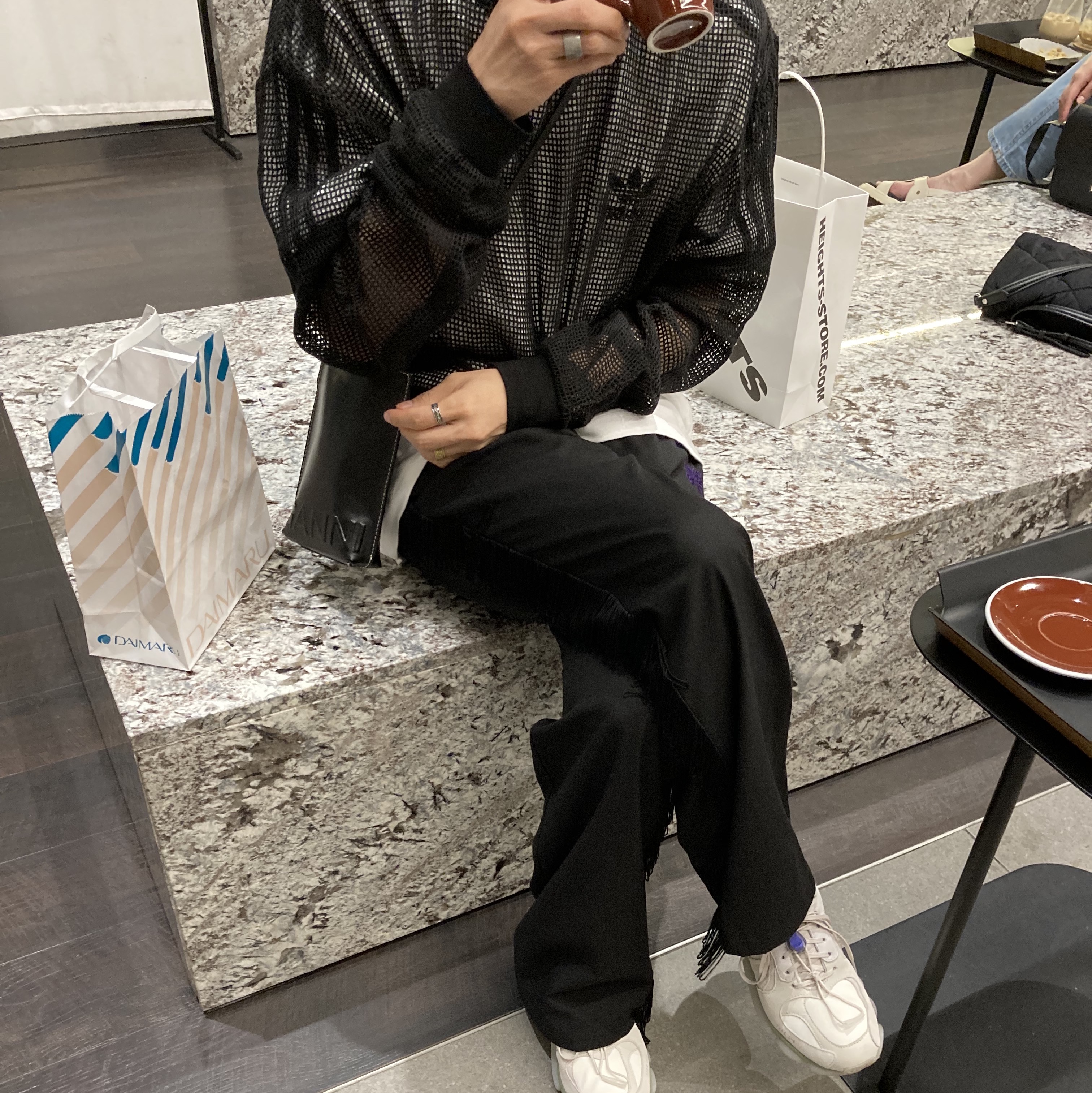 Adidas x OAMC Type O-6 Grey 착용 스타일