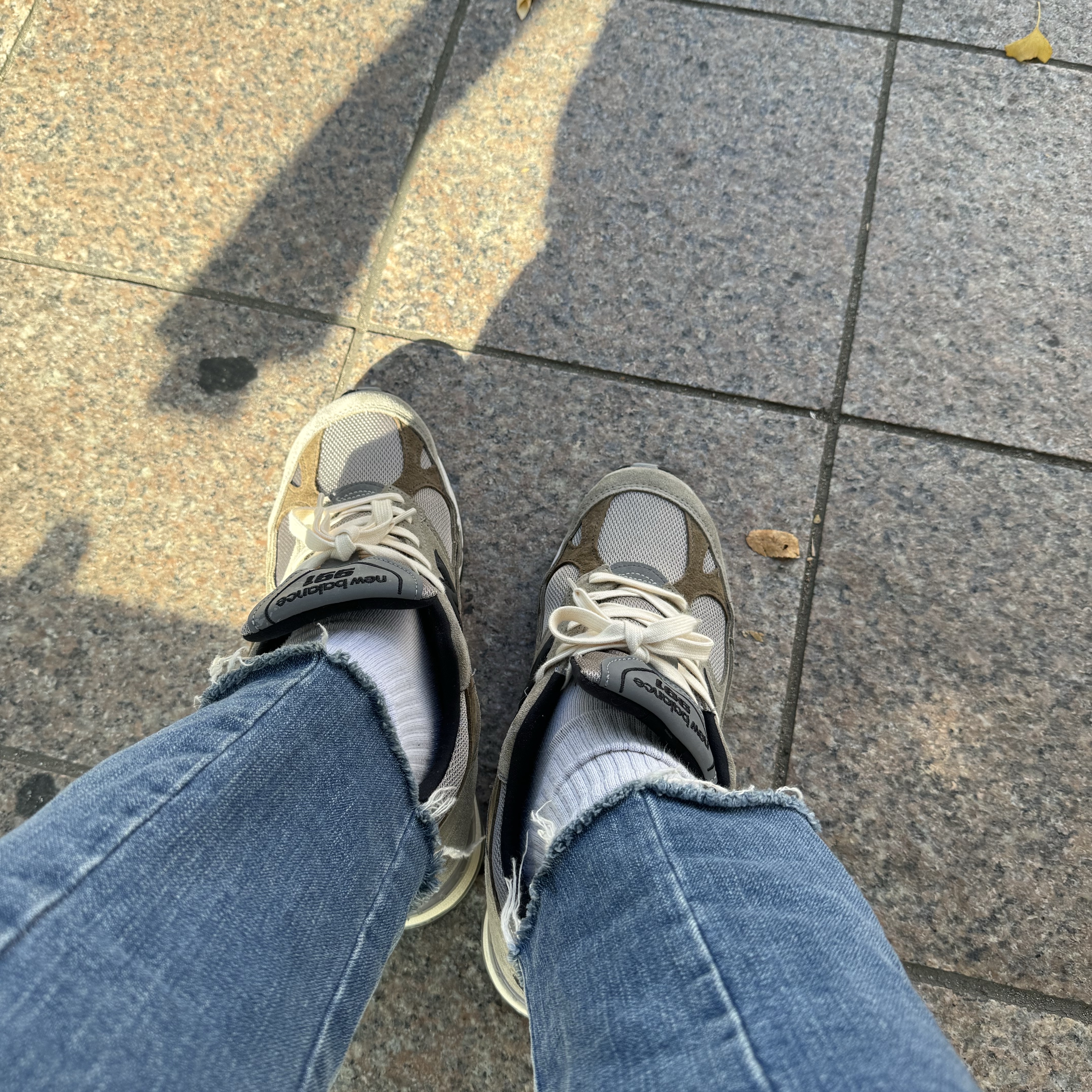 New Balance x JJJJound 991 Made in UK Grey 착용 스타일 - 1