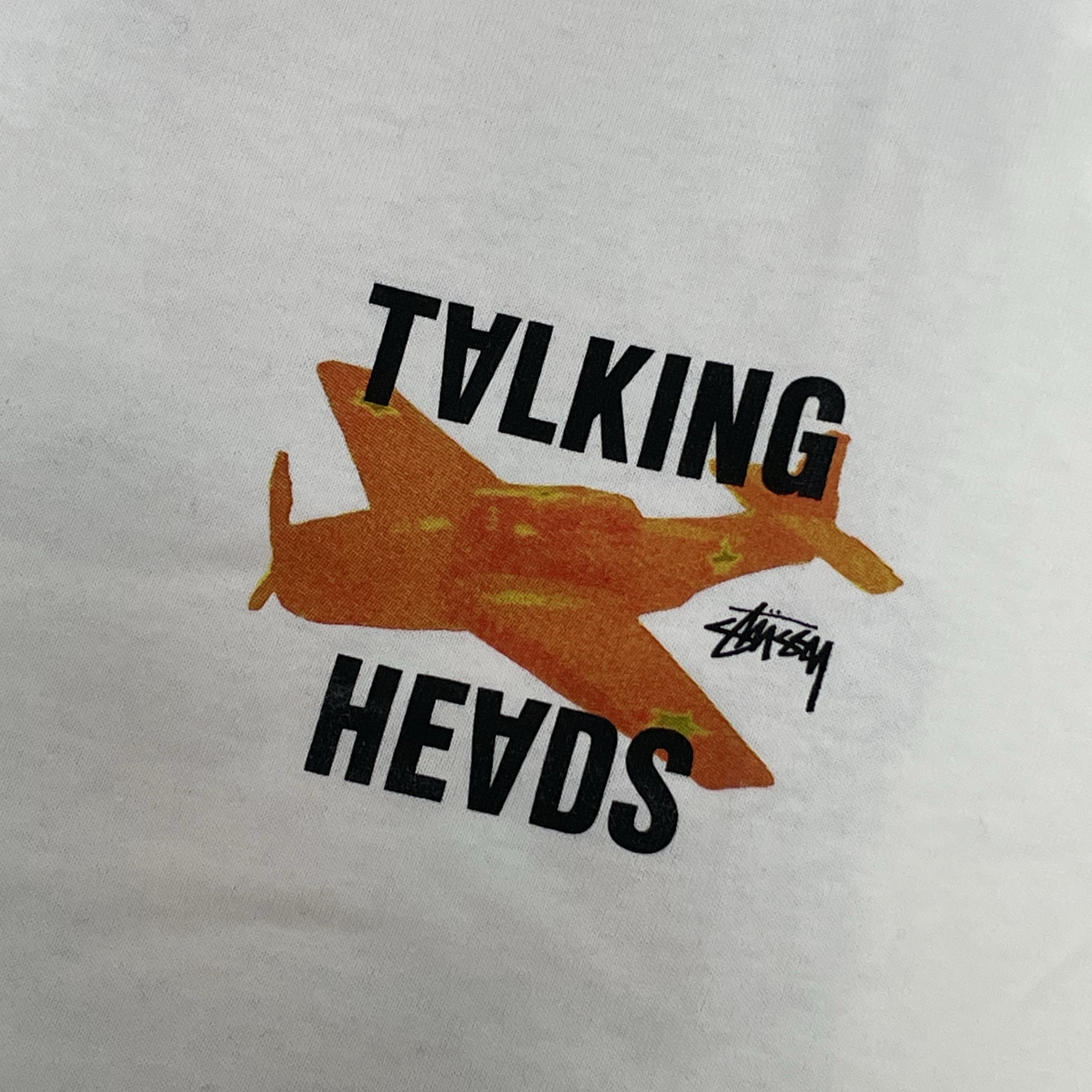 Stussy x Talking Heads Stop Remain in Light T-Shirt White 착용 스타일 - 1
