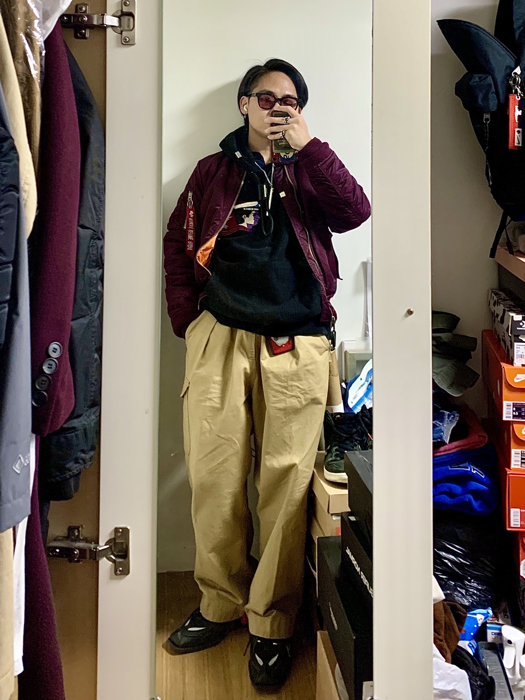 Peaceminusone Slider Clip #1 Silver, Nike x Martine Rose Shox MR4 Black 착용 스타일