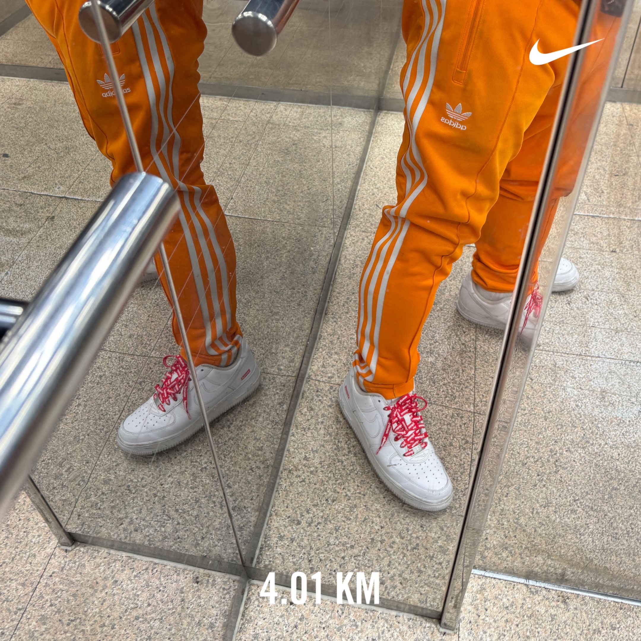 Nike x Supreme Air Force 1 Low White 착용 스타일