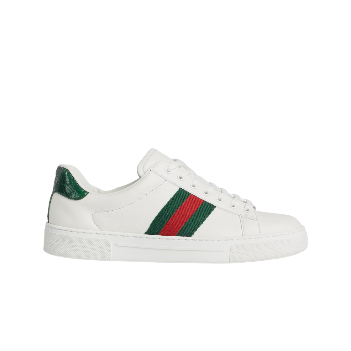 (W) Gucci Ace Sneakers with Web White Leather 상세 이미지 1