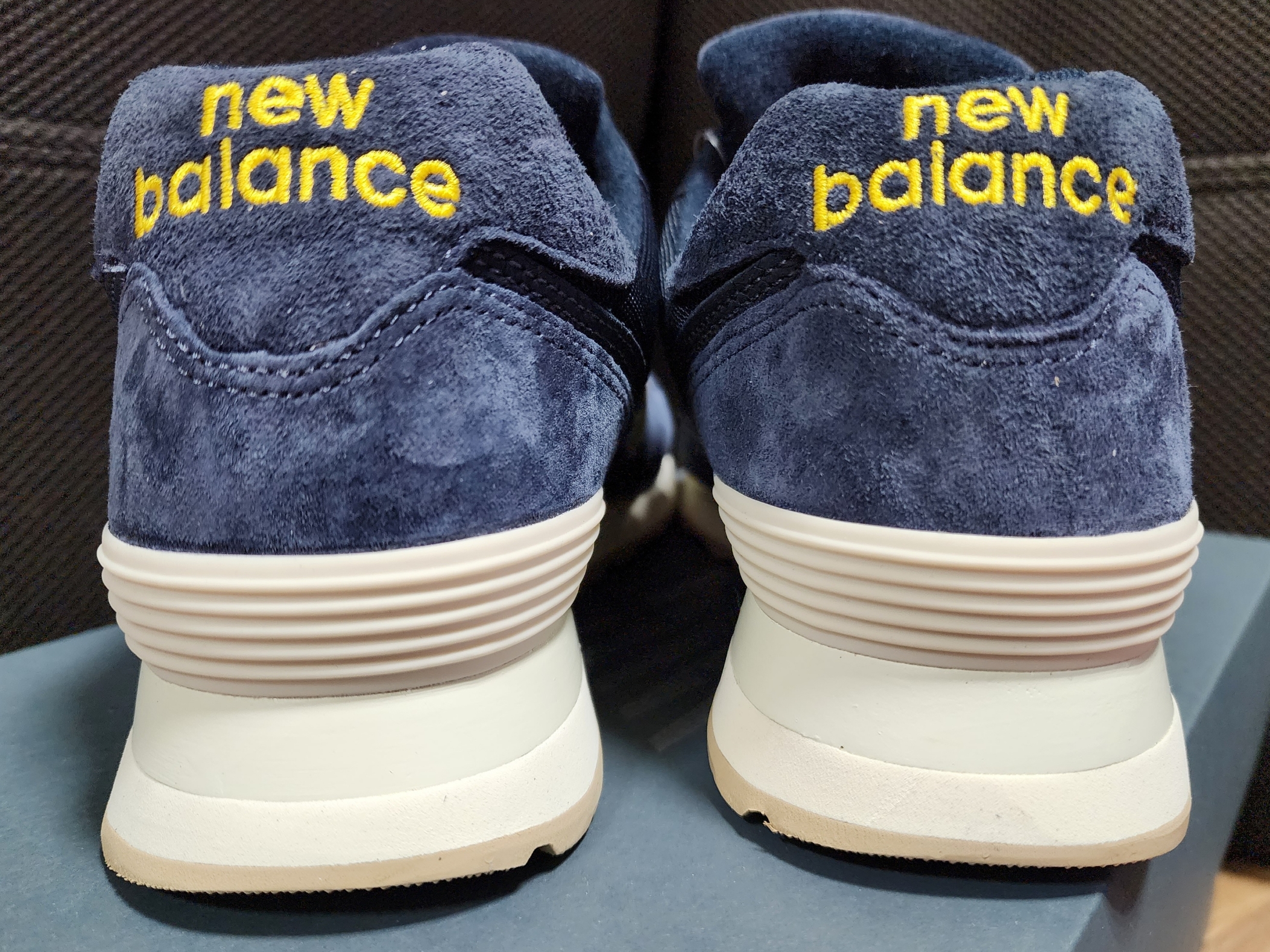 New Balance x Recto 574 Faded Navy Classic, New Balance 574 Legacy Grey 착용 스타일 - 3