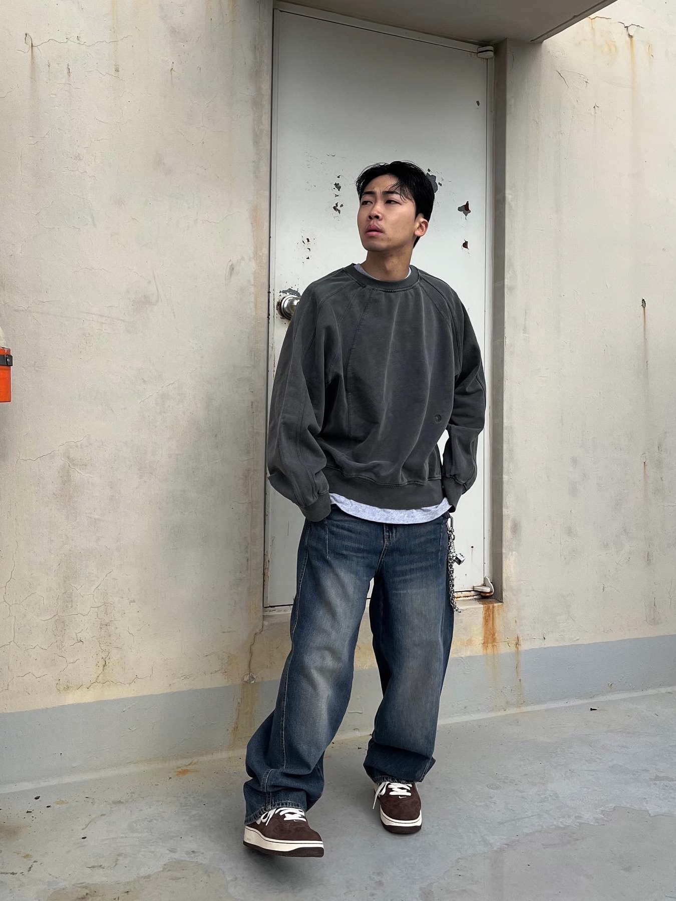 Nike Air Force 1 Mid '07 QS Chocolate 착용 스타일