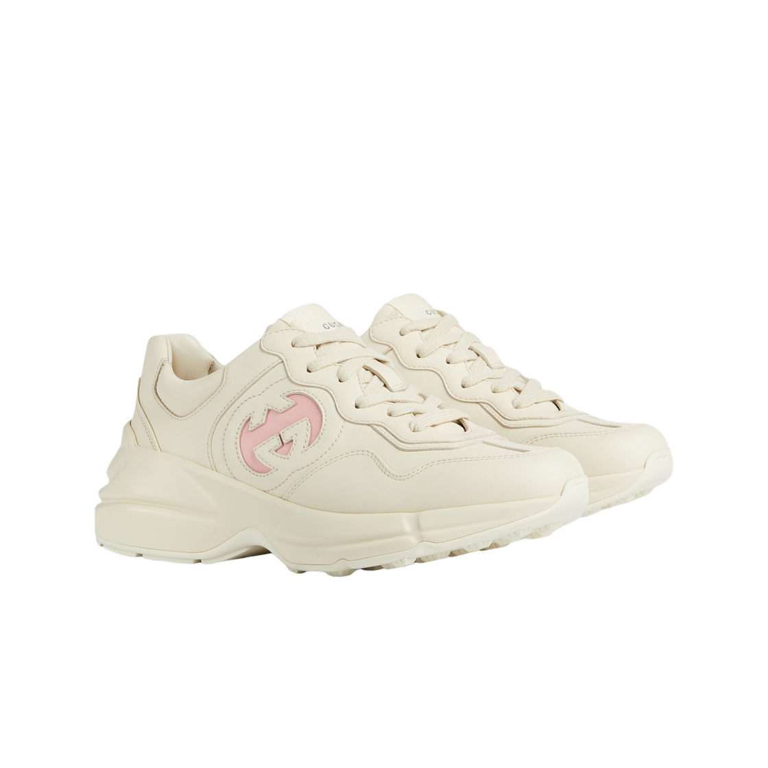(W) 구찌 라이톤 스니커즈 아이보리 레더((W) Gucci Rhyton Sneaker Ivory Leather) - 2