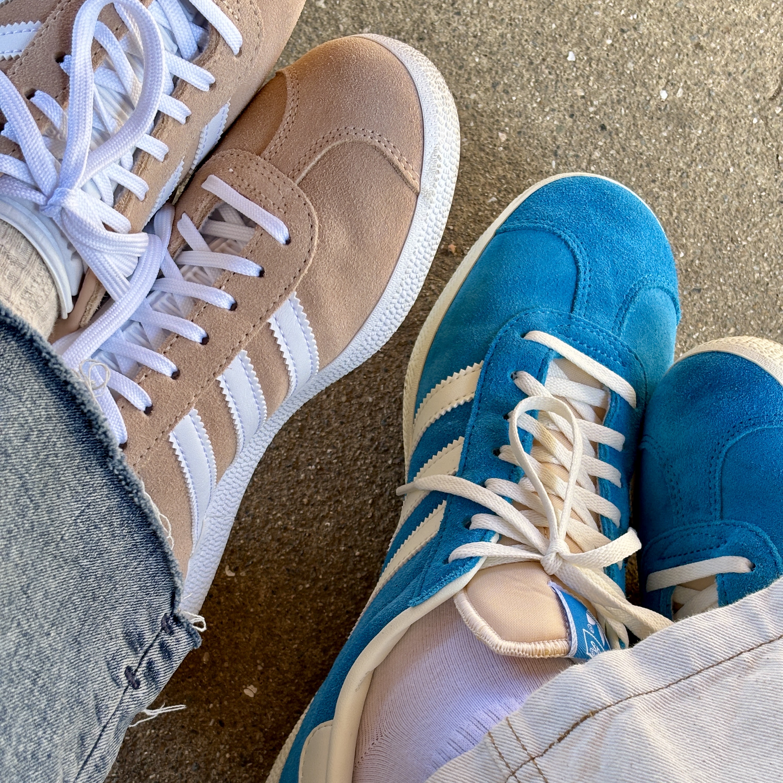 Adidas Gazelle Bold Aqua Off White 착용 스타일 - 3