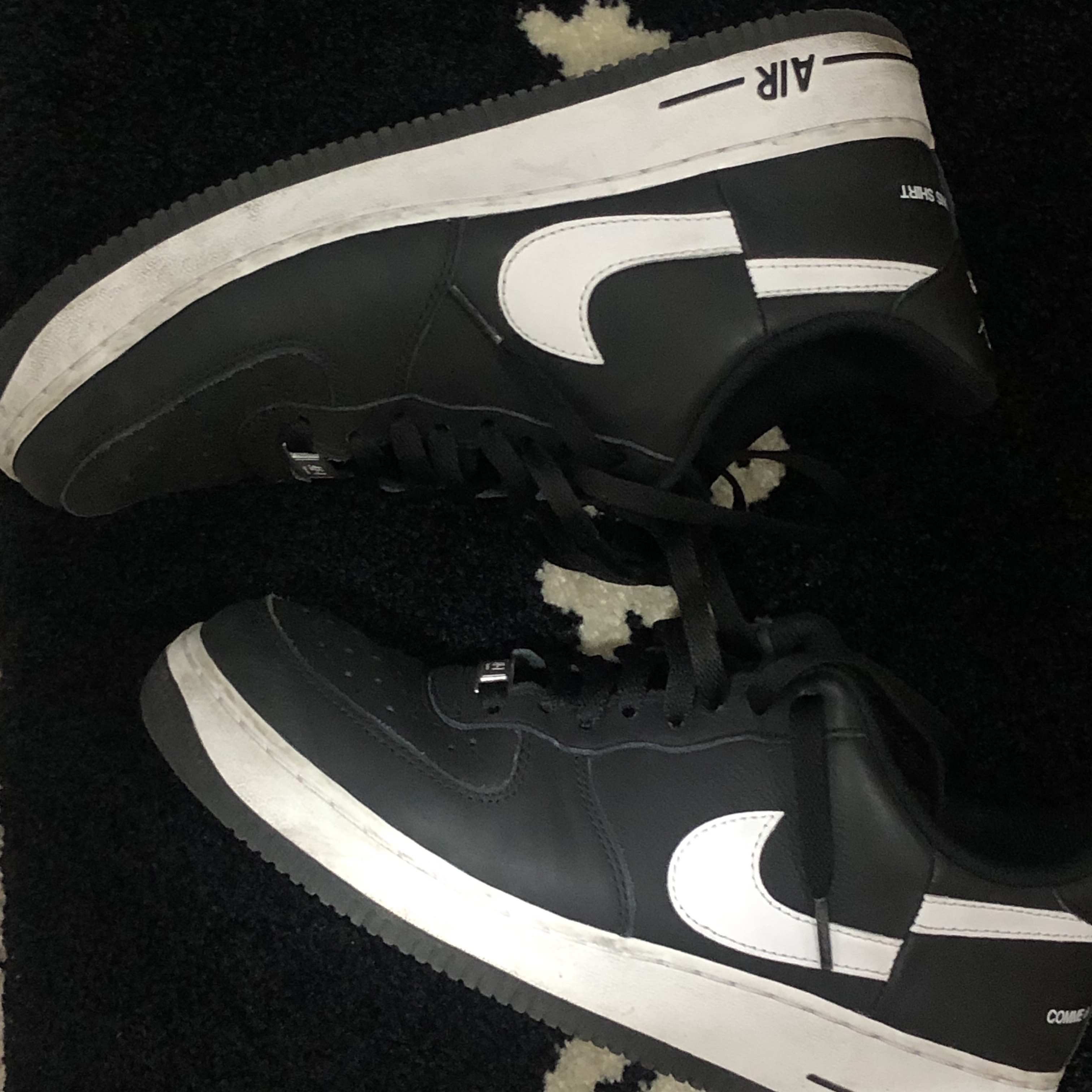 Nike x Comme des Garcons Shirt x Supreme Air Force 1 Low 2018 착용 스타일
