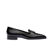 (W) Prada Patent Leather Loafers Black