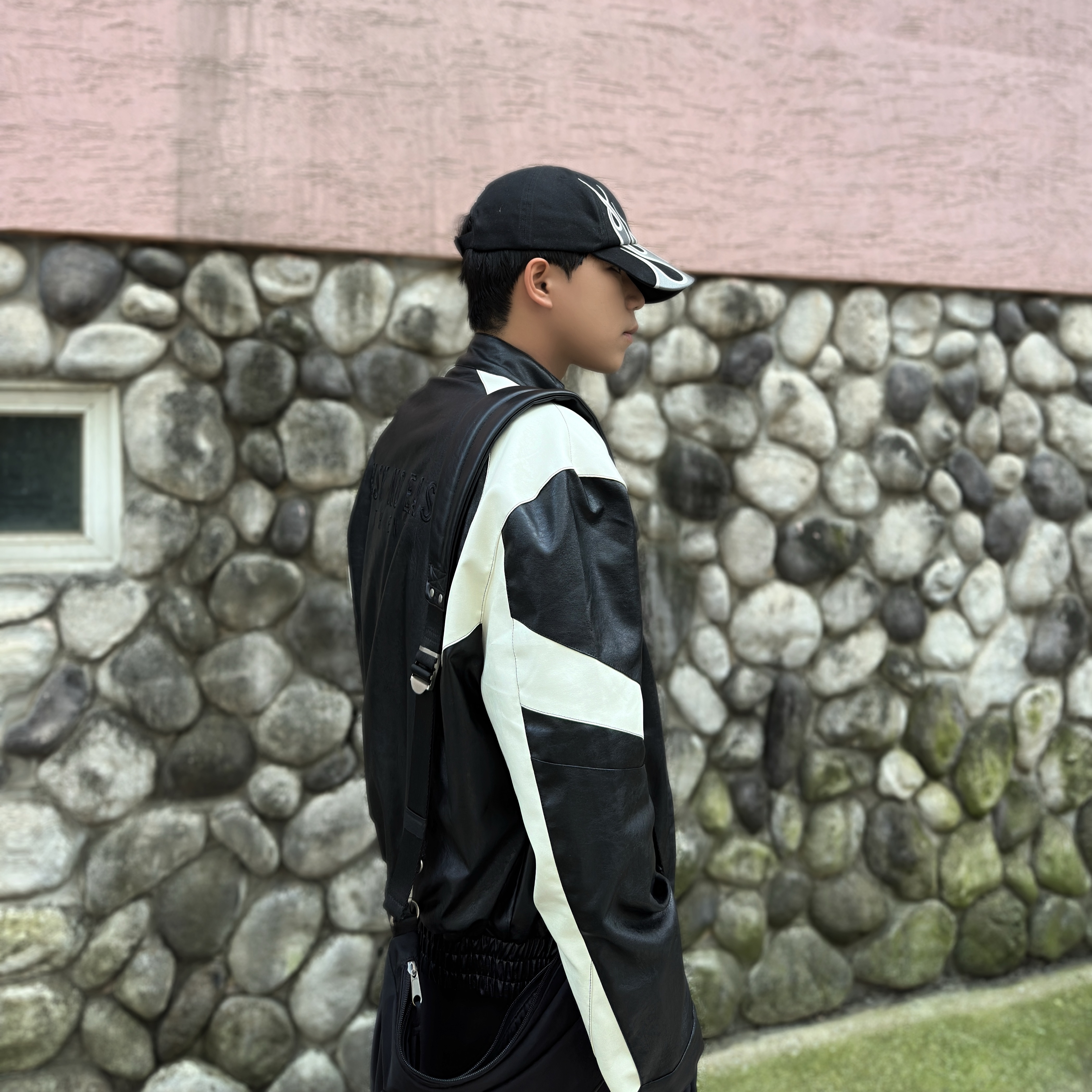 Yeezy Gap Engineered By Balenciaga Flame Cap Black 착용 스타일 - 4