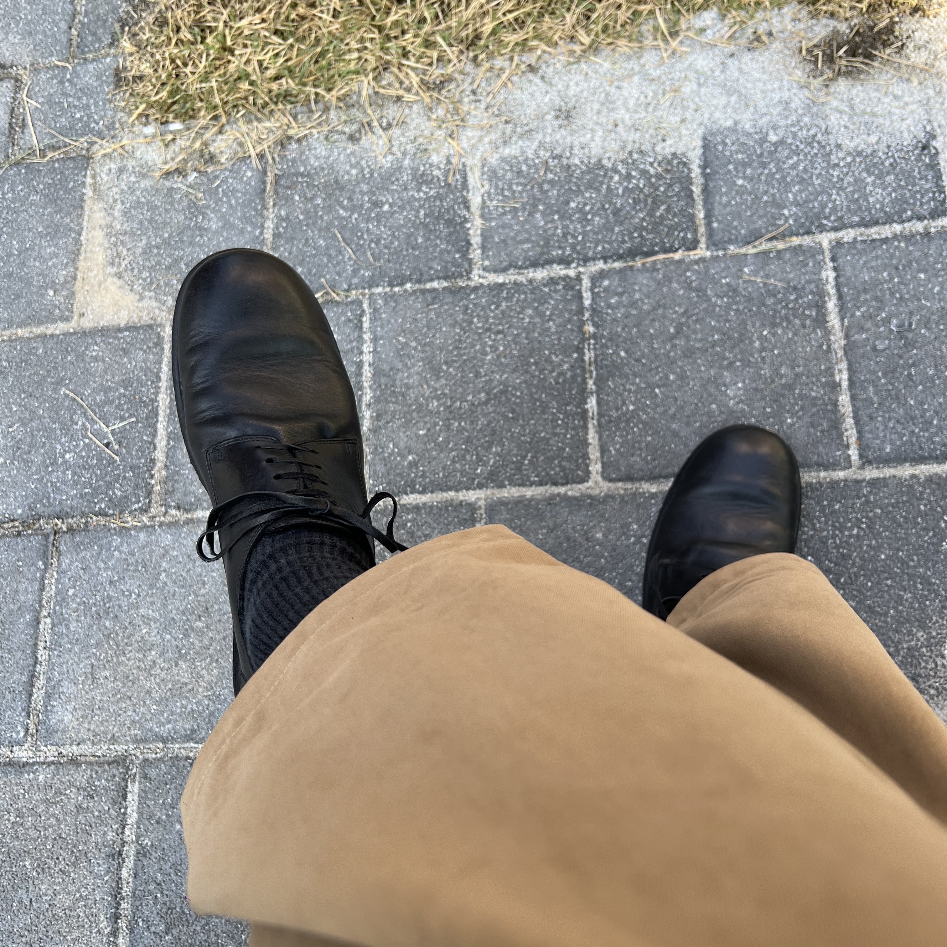 Guidi 992X Horse Full Grain Leather Derby Black 착용 스타일