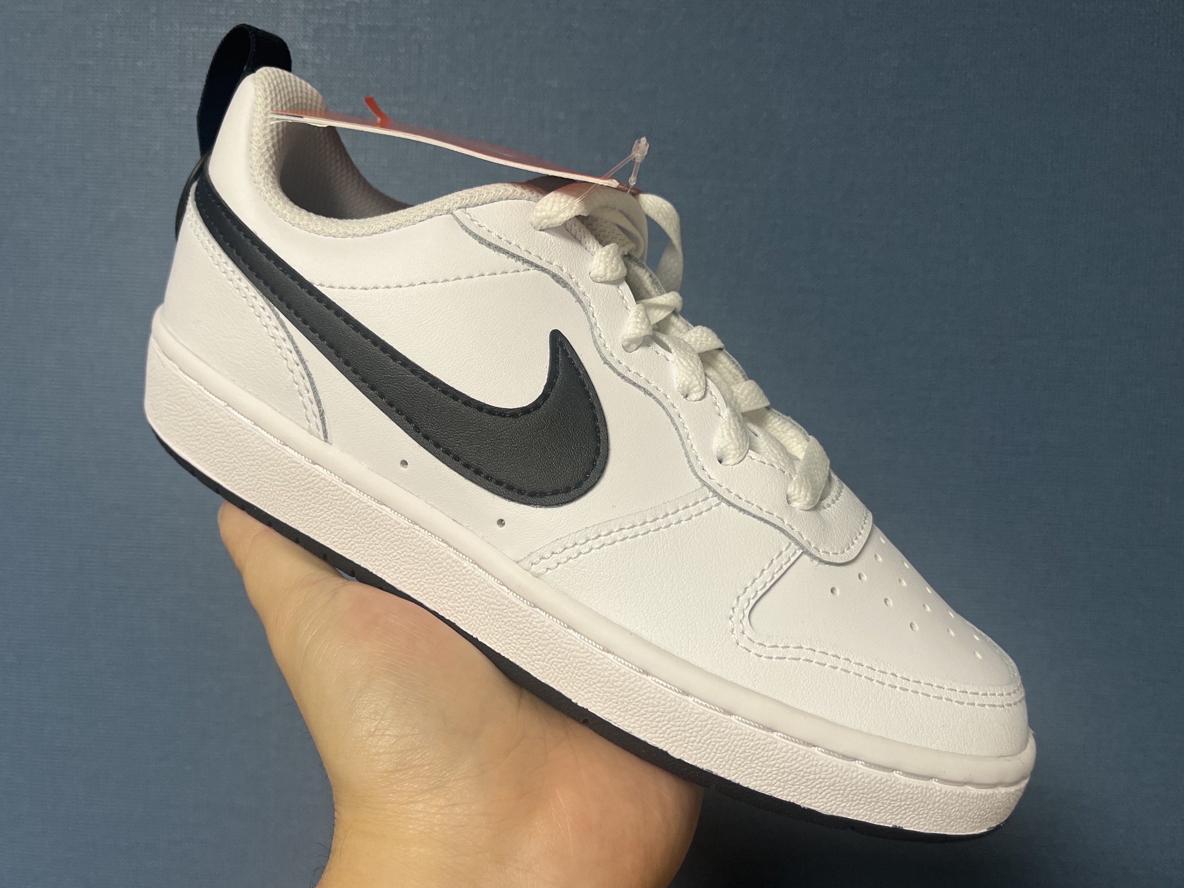 (GS) Nike Court Borough Low 2 White Black 착용 스타일