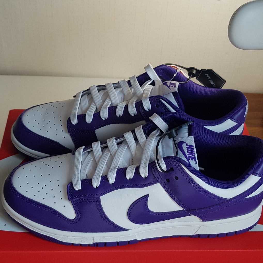 Nike Dunk Low Retro Championship Court Purple 착용 스타일