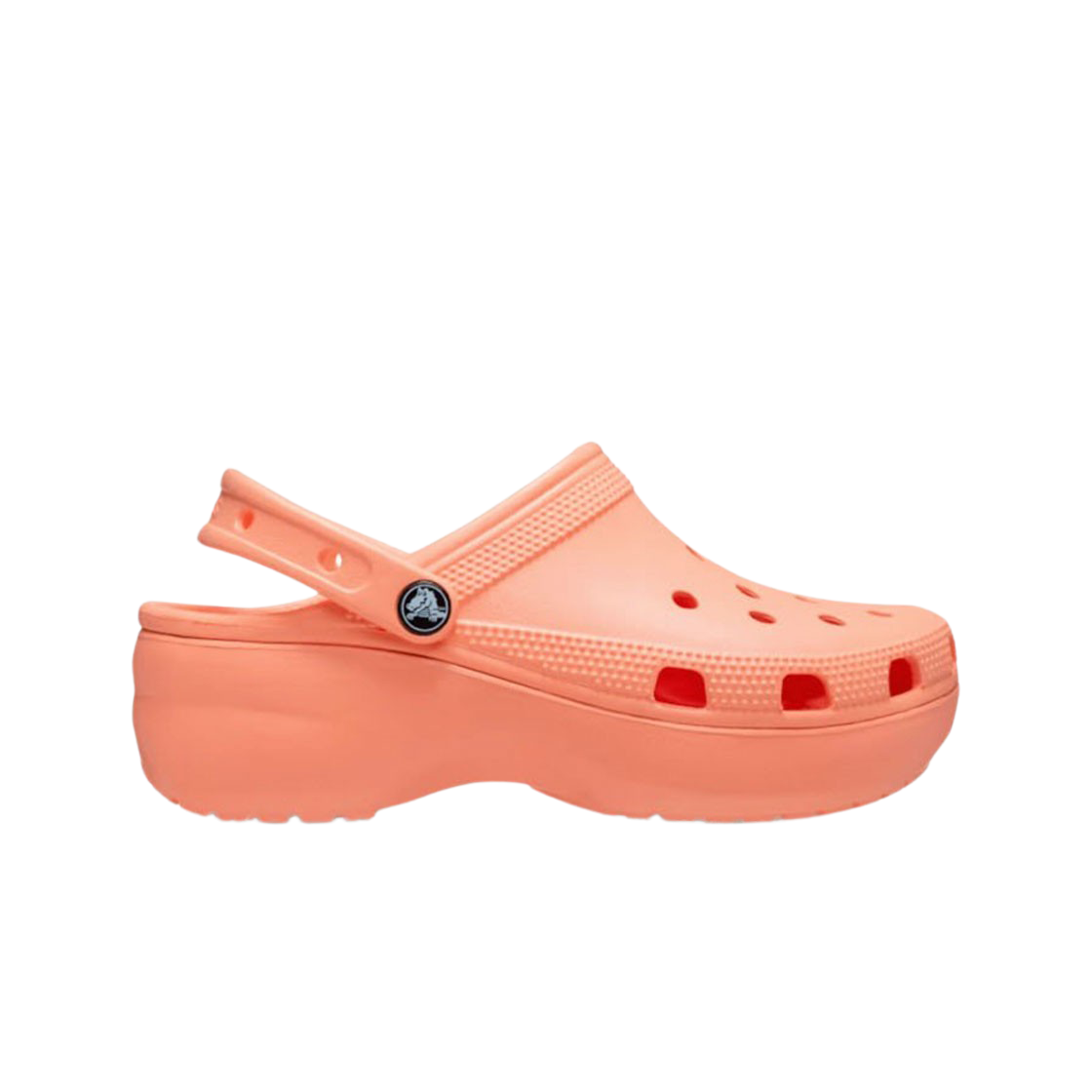 206750-83E (W) Crocs Classic Platform Clog Peach - 대표 이미지 #1