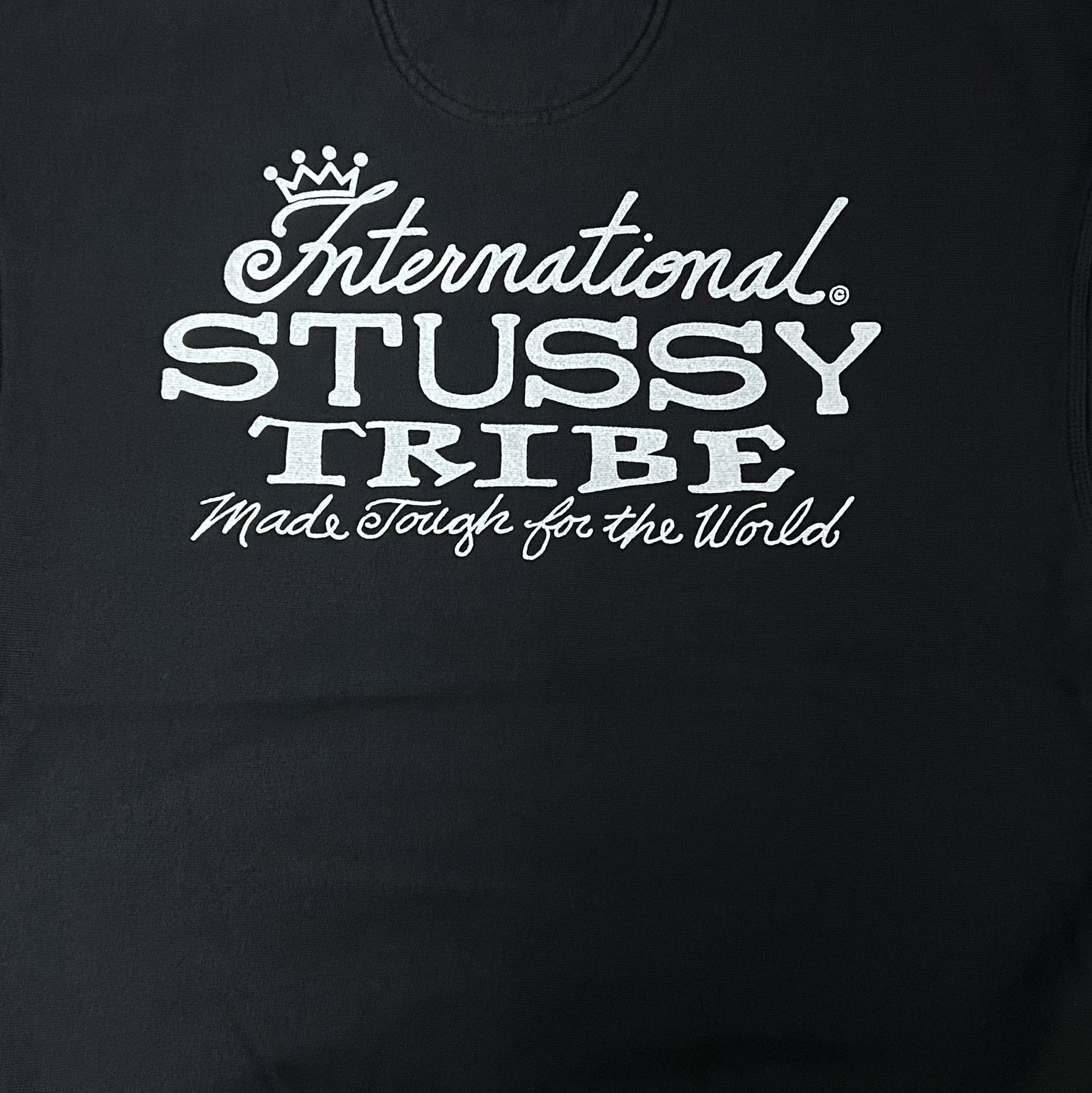 Stussy Ist Pigment Dyed Crew Black 착용 스타일 - 1