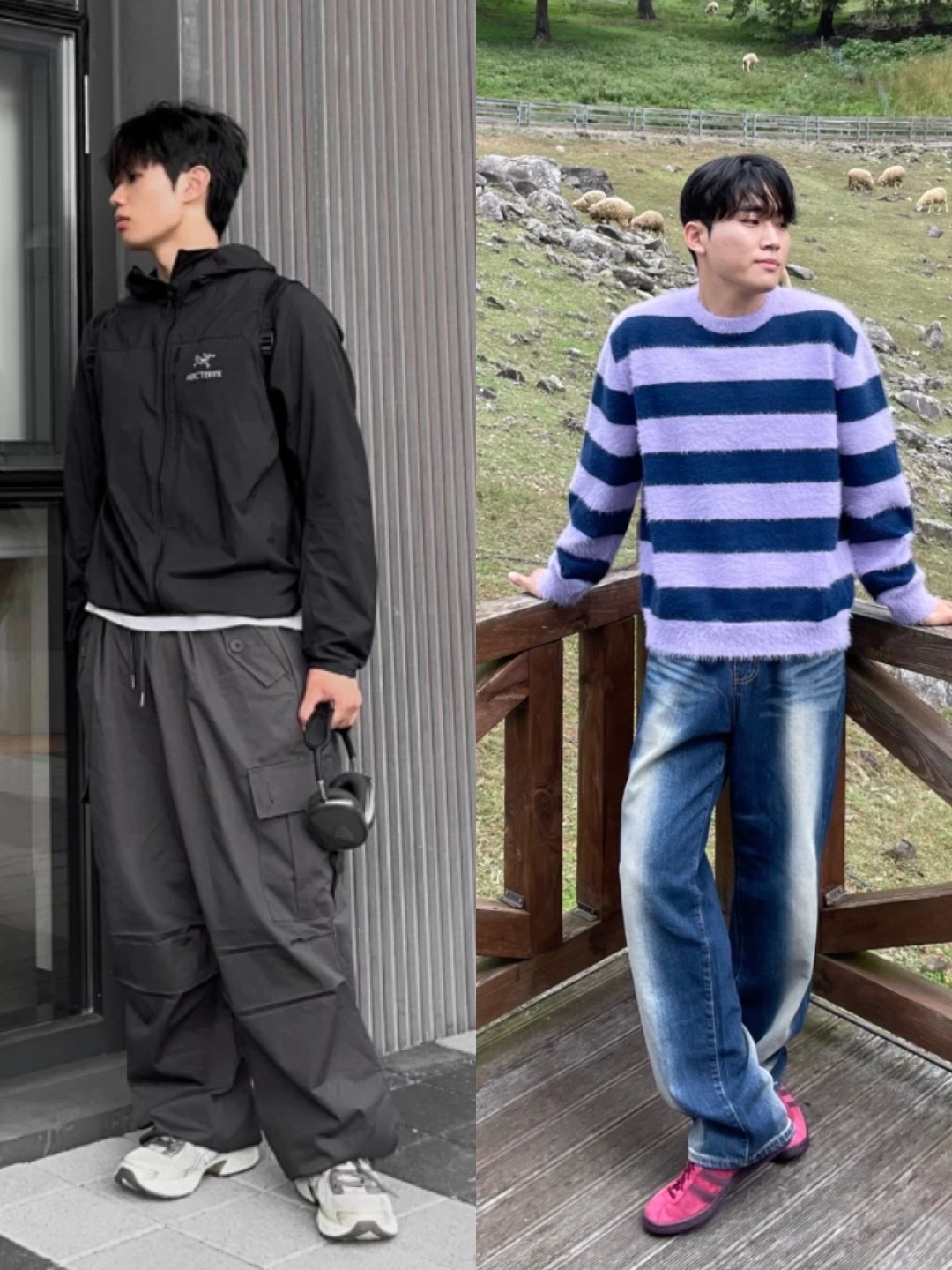 Nike Air Force 1 '07 Low Triple Black, Arc'teryx Squamish Hoody Black 착용 스타일 - 2