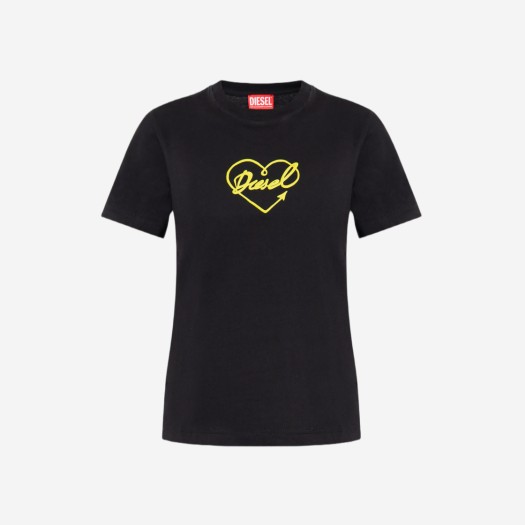 (W) 디젤 T-레그 로고 티셔츠 블랙