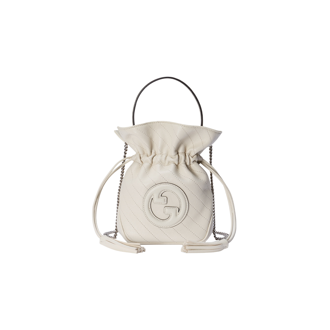 Gucci Blondie Mini Bucket Bag White Leather 상세 이미지 1