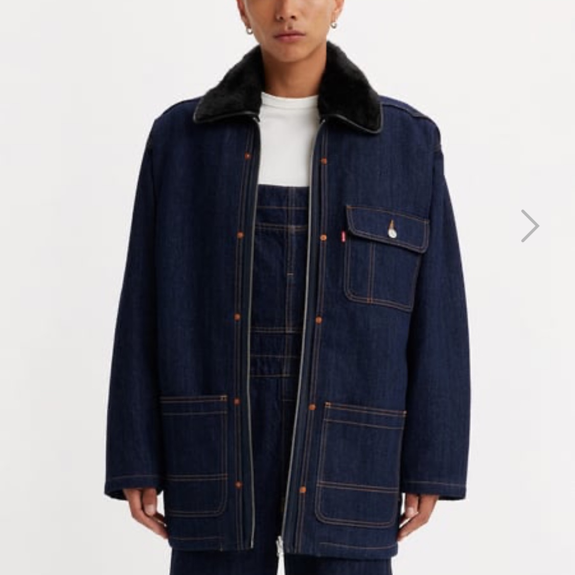 Levi's x Kenzo Reversible Denim Jacket Blue 착용 스타일 - 3