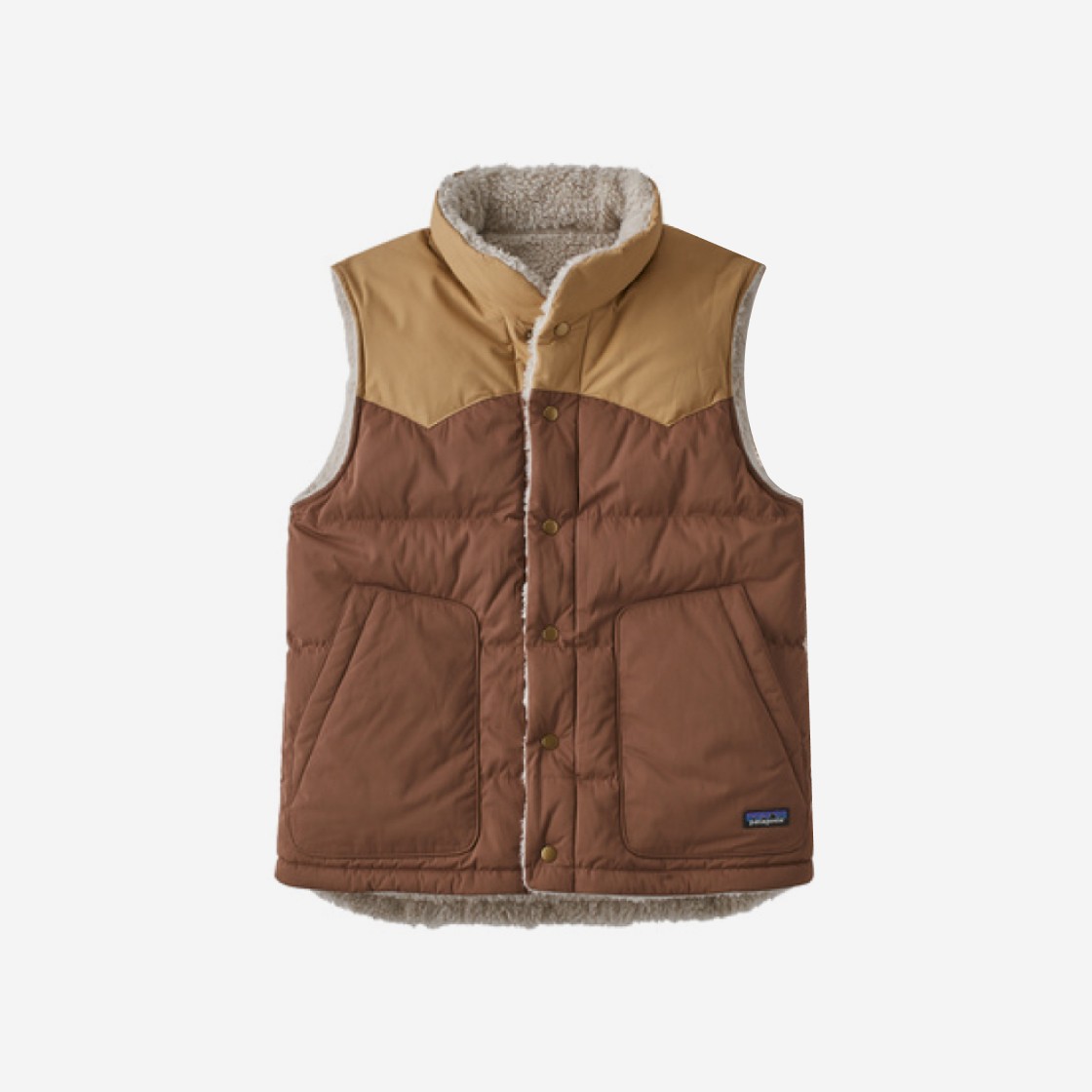 Patagonia Reversible Bivy Down Vest Moose Brown 상세 이미지 1