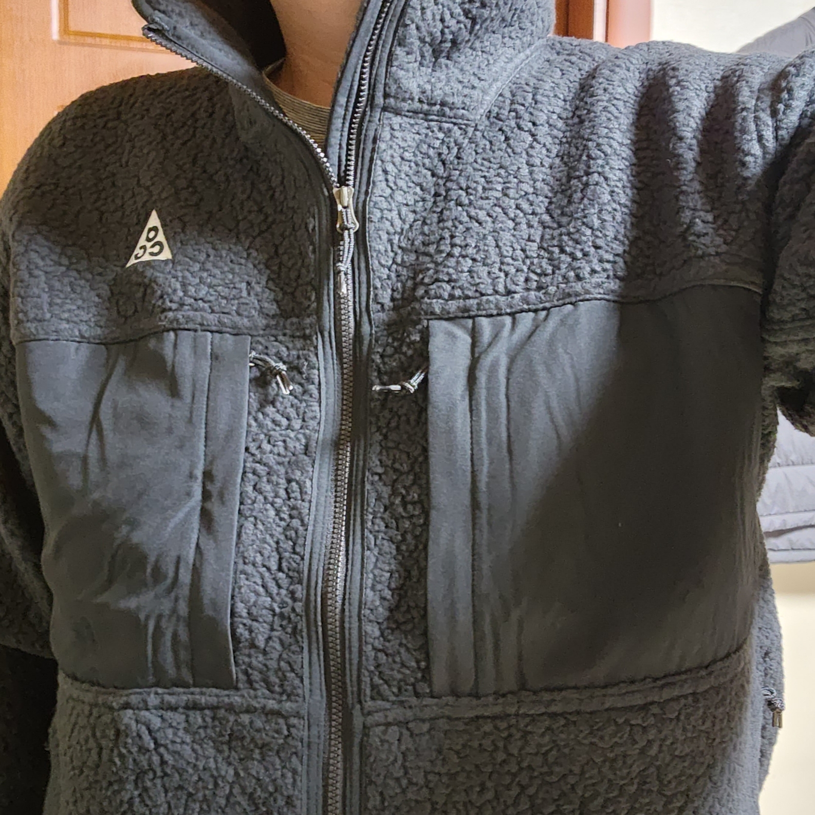Nike ACG Arctic Wolf Full Zip Top Black Anthracite - Asia 착용 스타일 - 1