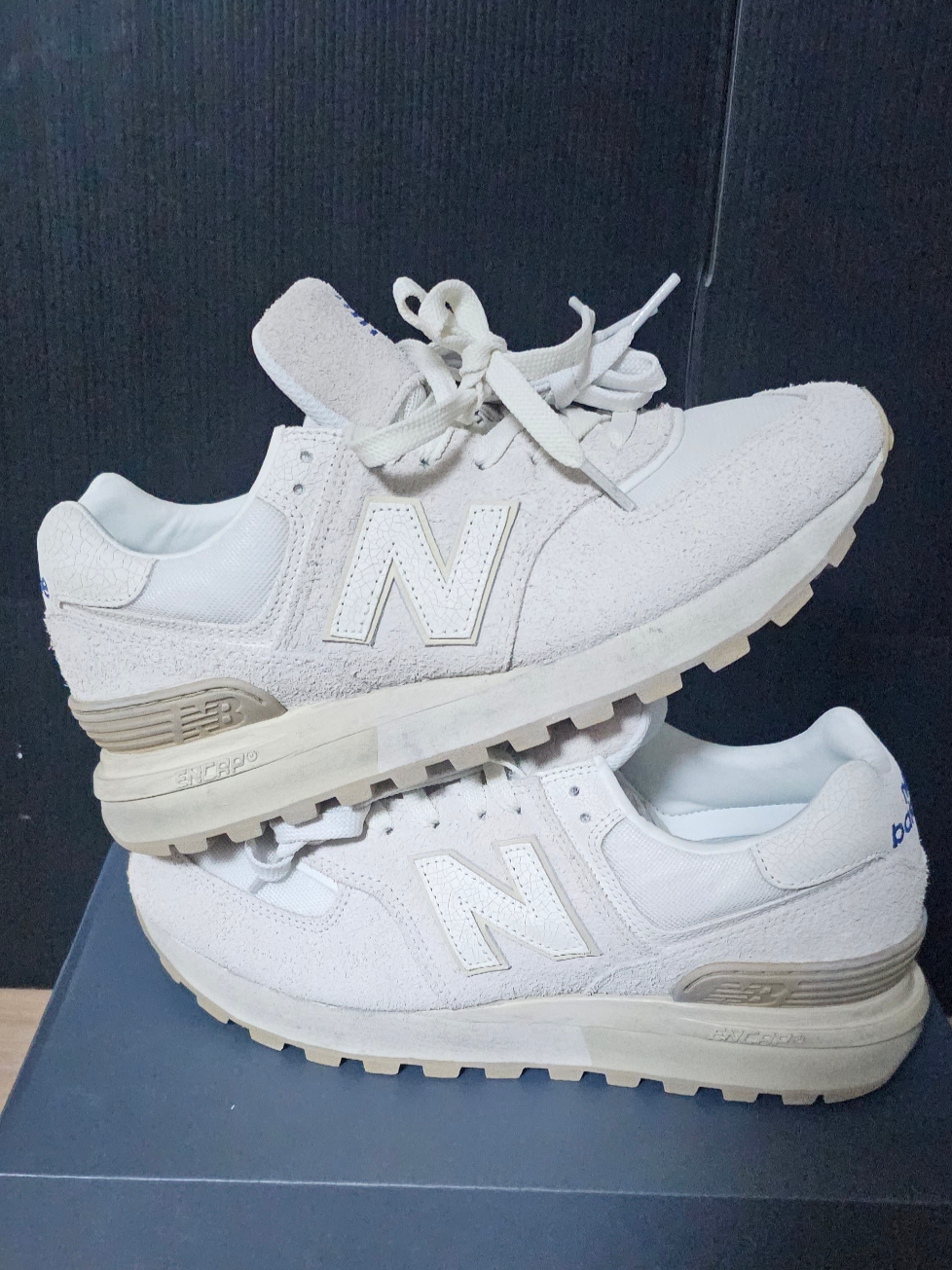 New Balance x Recto 574 Ash Cream Legacy 착용 스타일 - 2