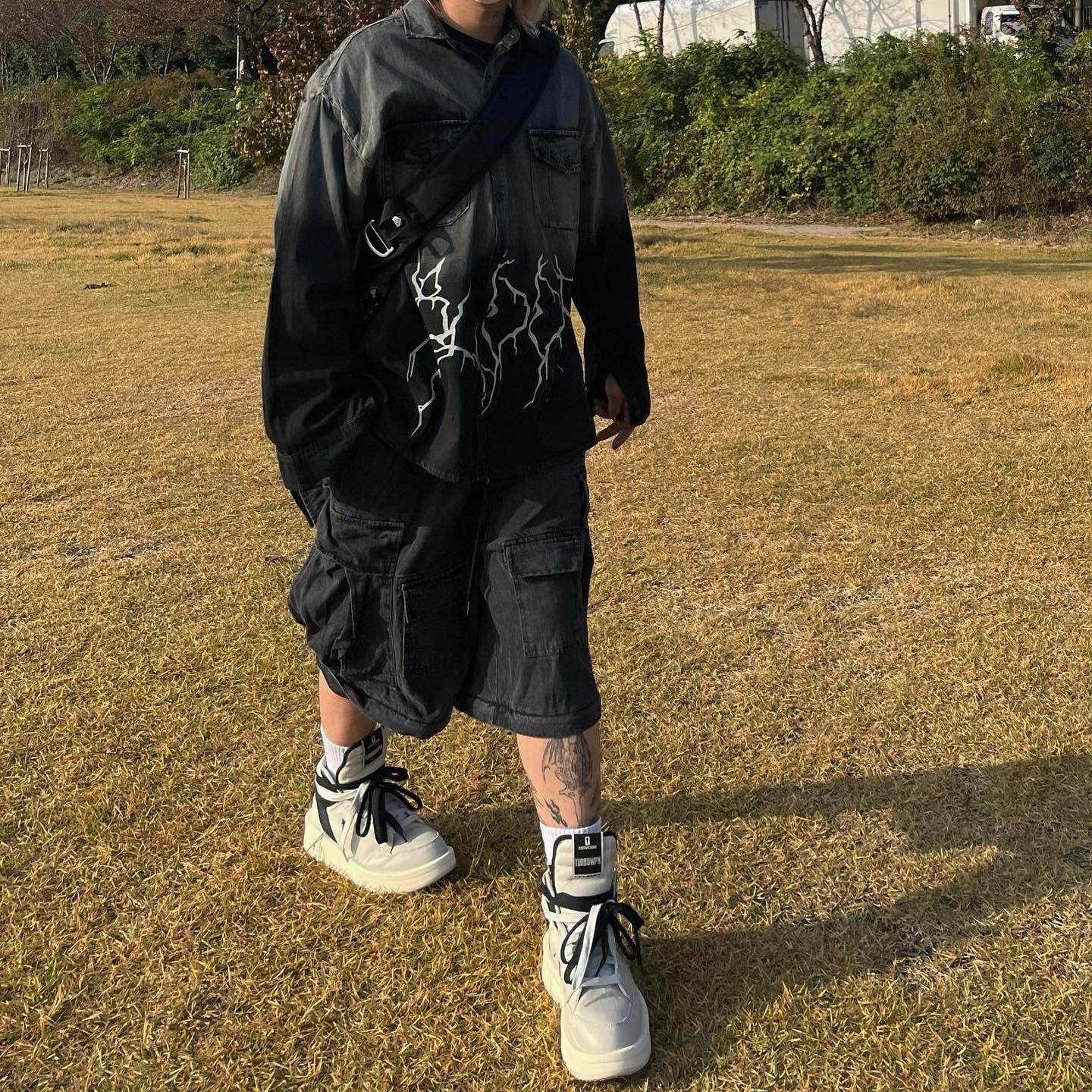 Converse x Drkshdw Turbowpn Pelican 착용 스타일 - 3