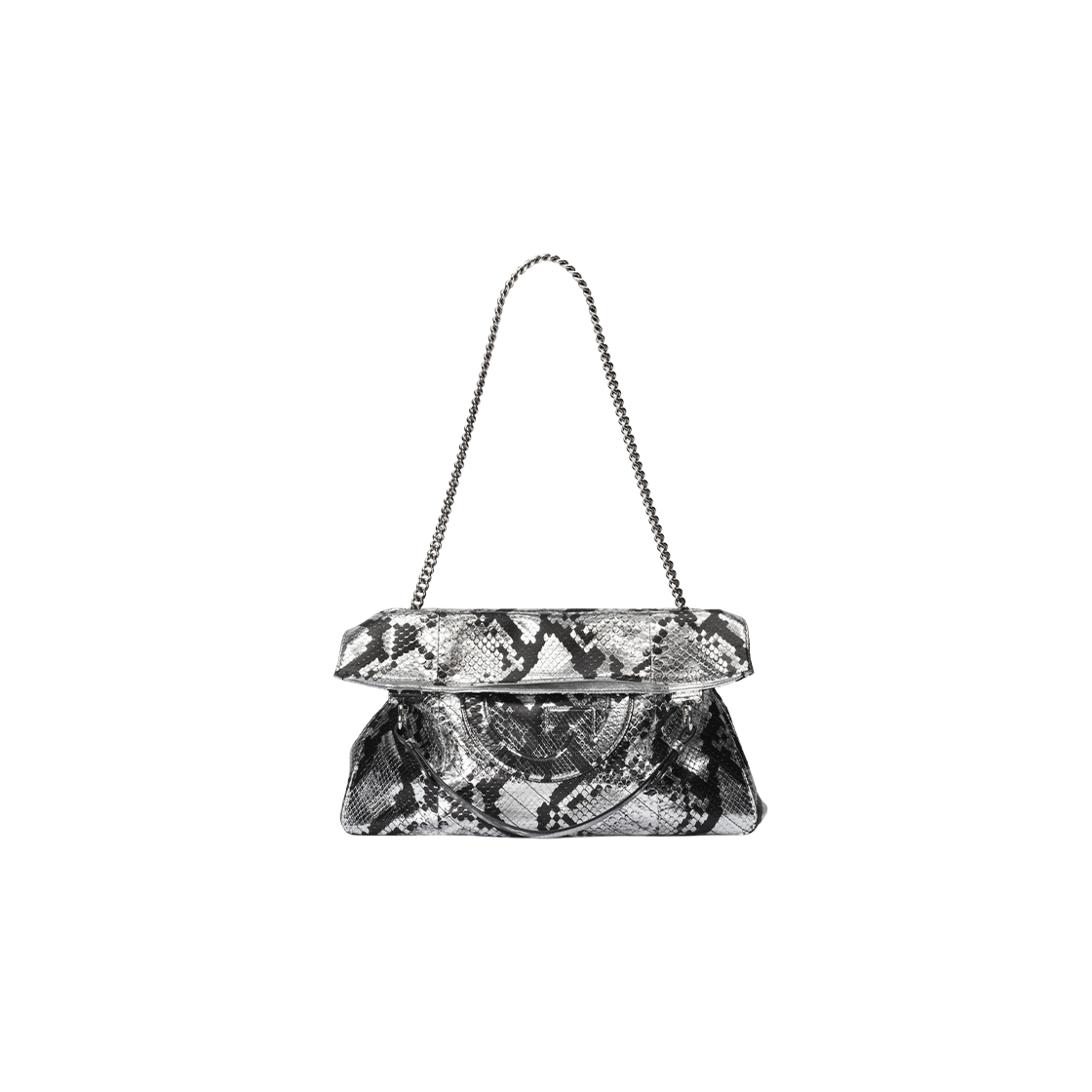 Gucci Blondie Python Medium Shoulder Bag Silver Leather 상세 이미지 4