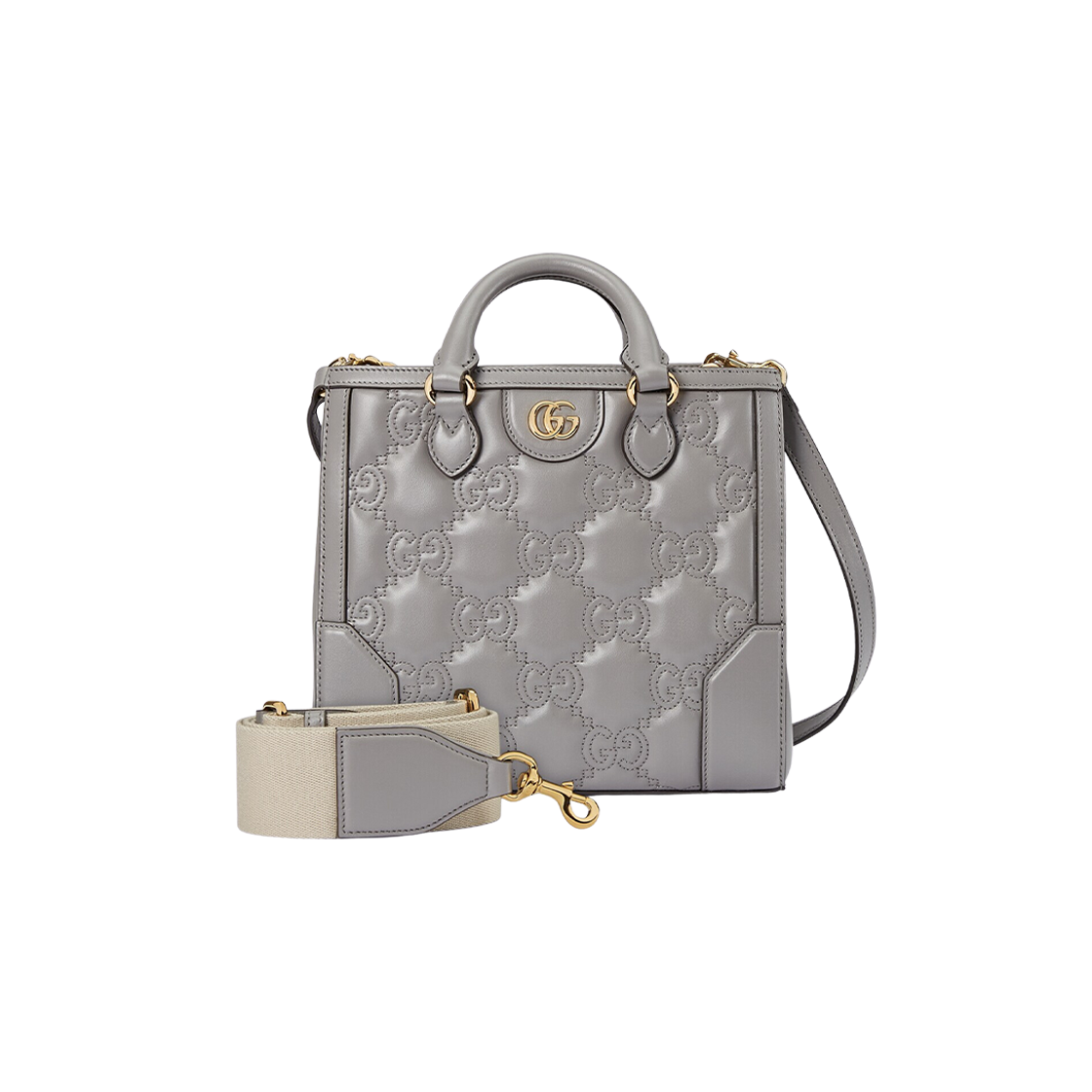 Gucci GG Matelasse Mini Top Handle Bag Dusty Grey Leather 상세 이미지 3