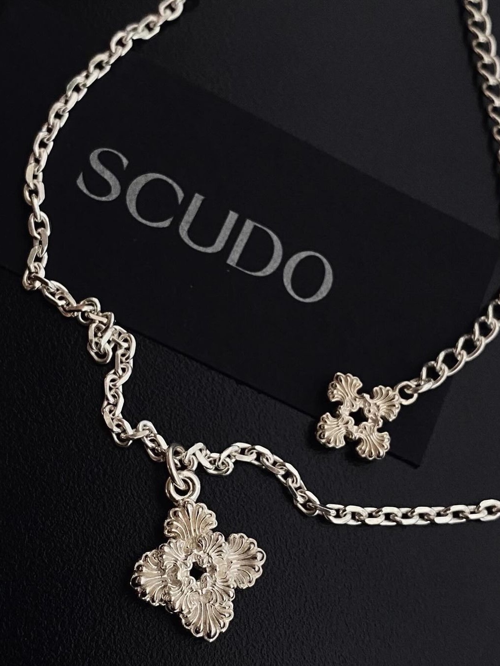 Scudo Shell Drop Plain Necklace Extrabold 착용 스타일 - 6