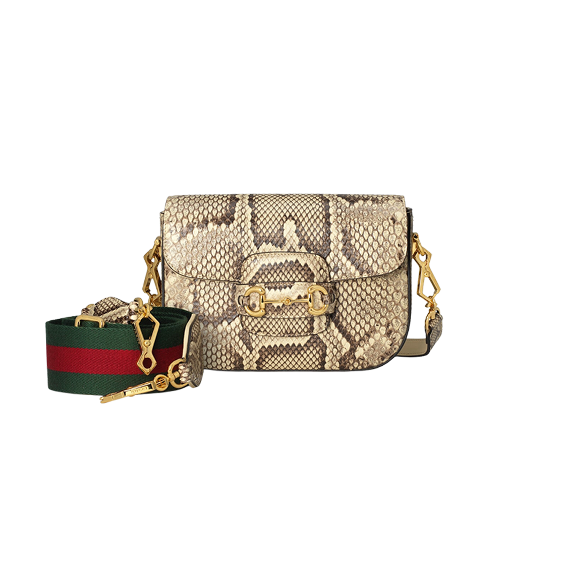 Gucci Horsebit 1955 Python Mini Bag Natural 상세 이미지 1