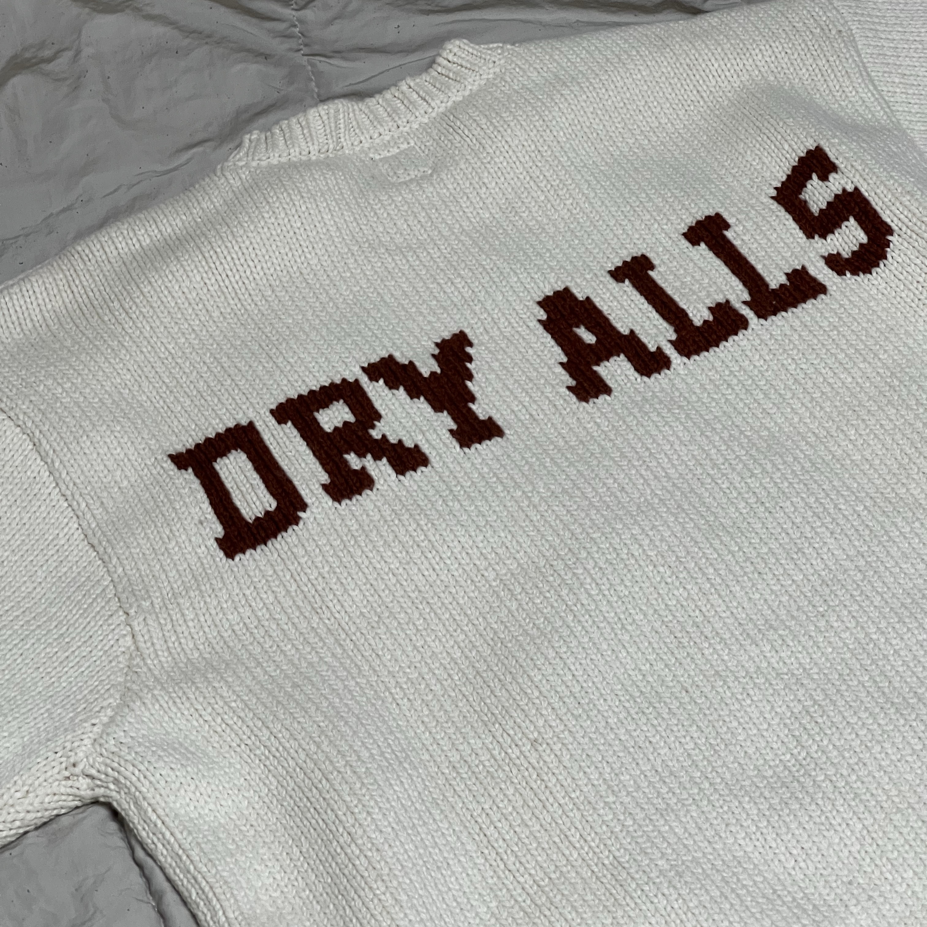 Human Made Dachs Knit Sweater White 착용 스타일 - 2