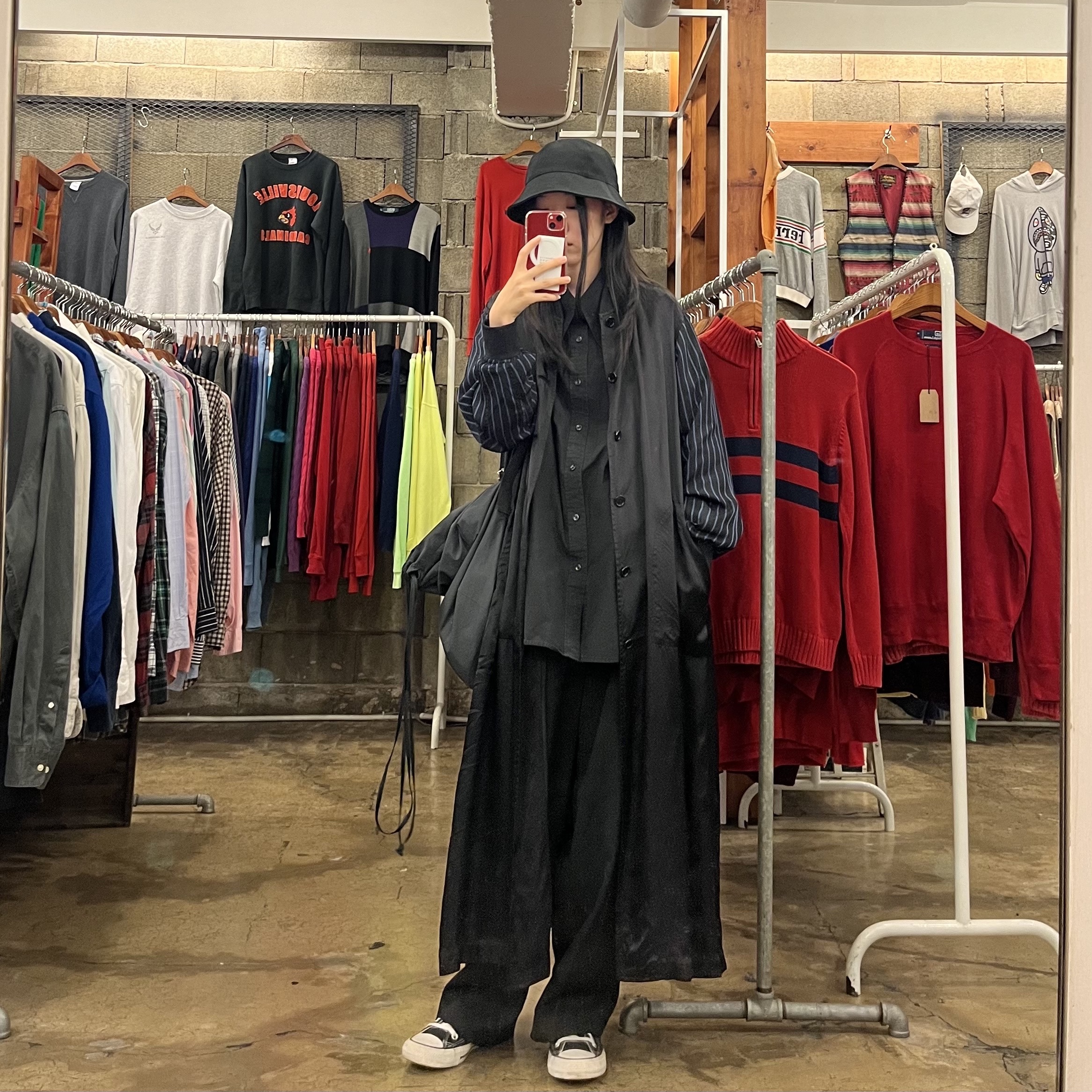 CDG 1986 Staff Coat Black 착용 스타일 - 1