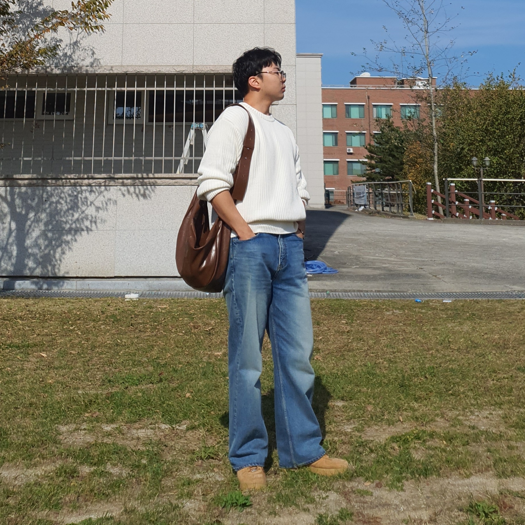 Nike Air Force 1 '07 WB Flax 착용 스타일